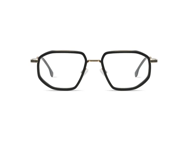 komono-axel-white-gold-black-lunettes-de-vue-en-titane image 1