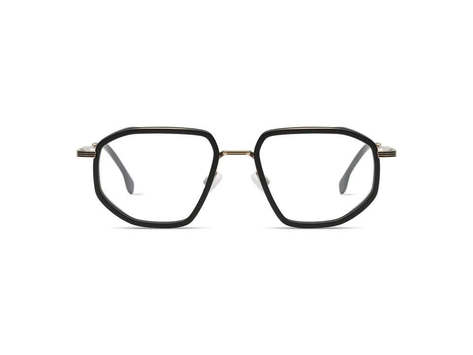 komono-axel-white-gold-black-lunettes-de-vue-en-titane image 1