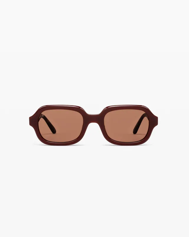 jimmy-fairly-la-freja-lunettes-de-soleil-rectangulaires-en-ac-tate-marron-verres image 1
