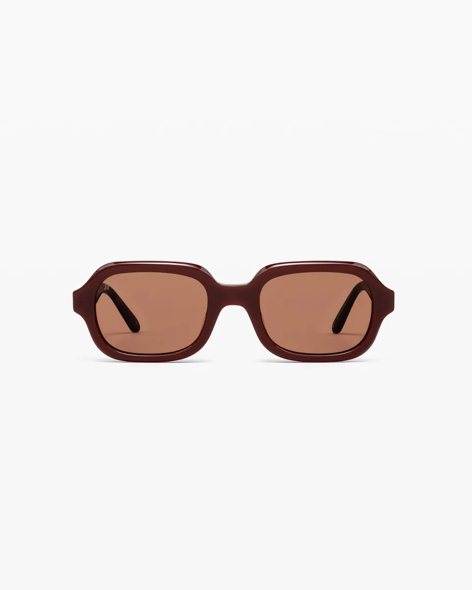 jimmy-fairly-la-freja-lunettes-de-soleil-rectangulaires-en-ac-tate-marron-verres image 1