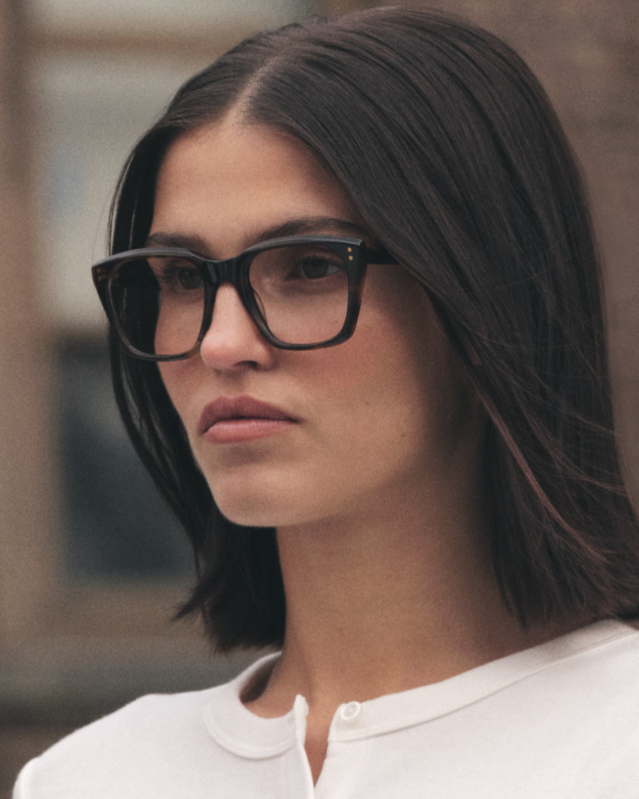 jimmy-fairly-la-melrose-lunettes-de-vue-carr-es-oversize-caille-fonc-e image 2