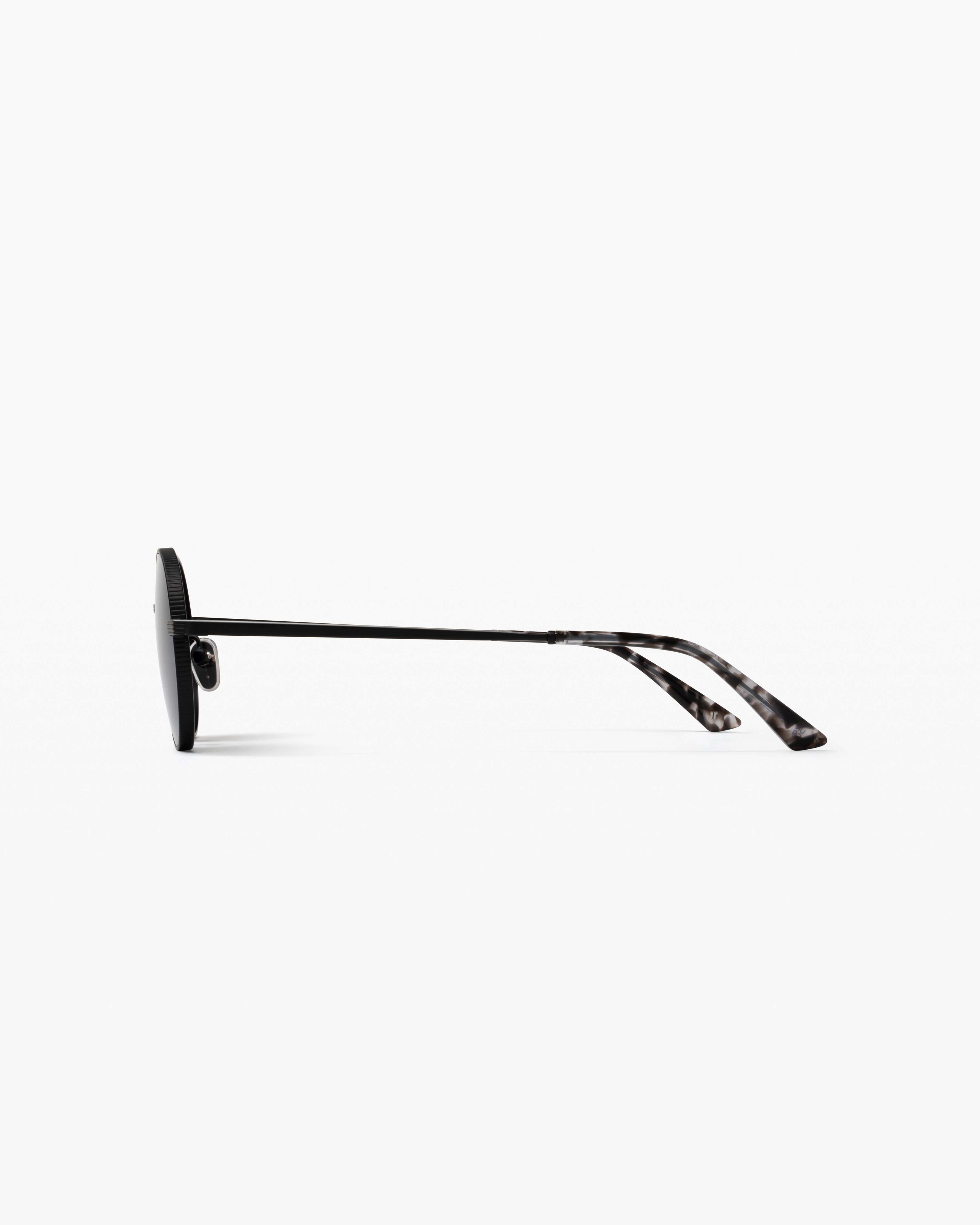 jimmy-fairly-la-reos-lunettes-de-soleil-rondes-en-acier-inoxydable-noires-verres image 2