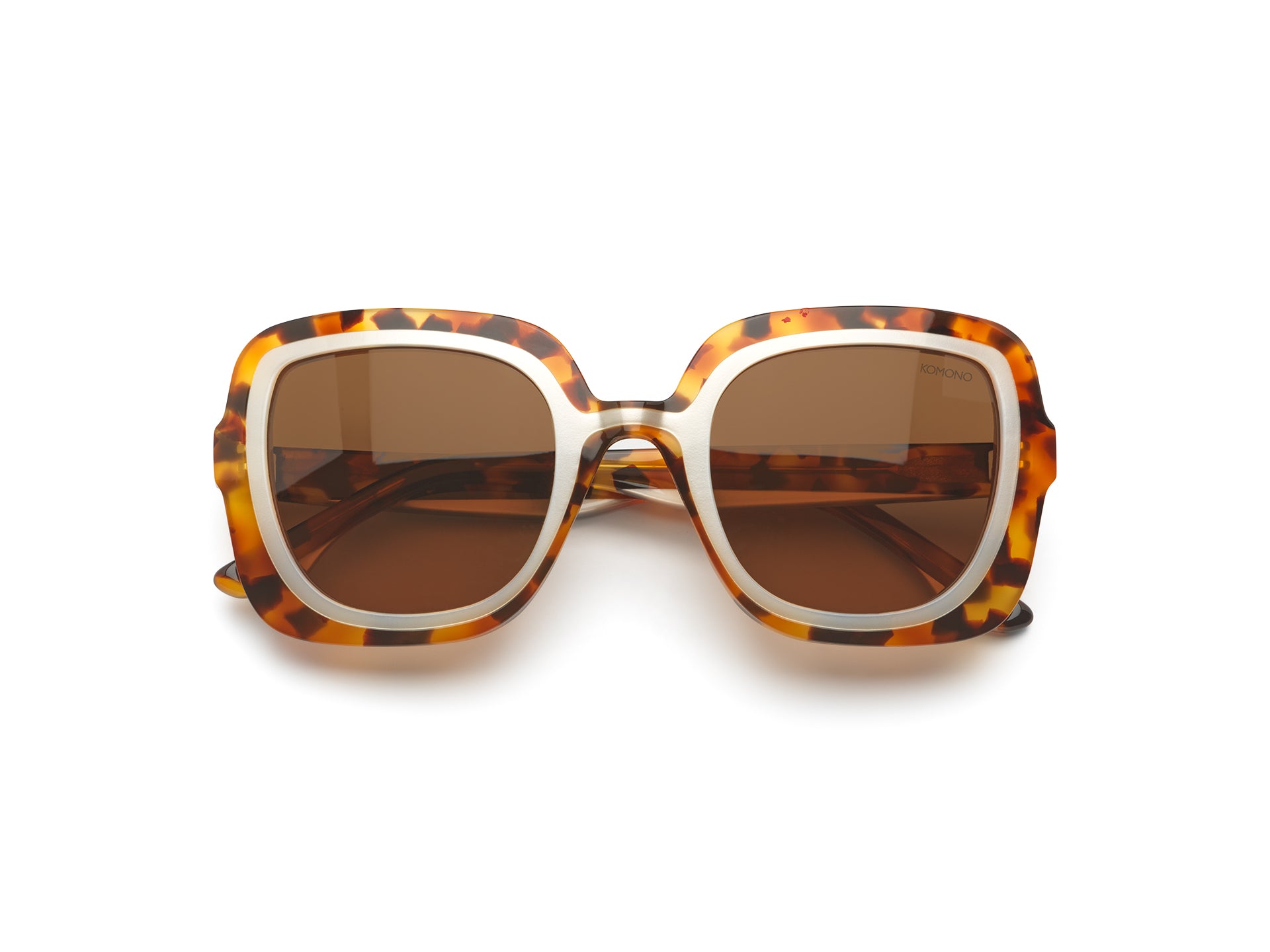 komono-livey-maple-pearl-lunettes-de-soleil-carr-es-r-tro-en-ac-tate-verres-pola image 1
