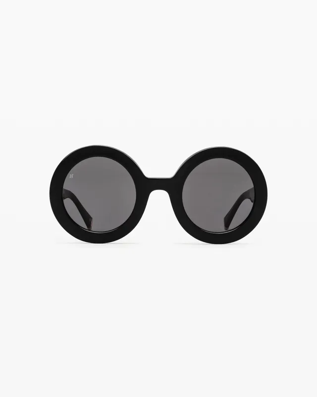 jimmy-fairly-la-rosas-lunettes-de-soleil-rondes-oversize-noires-femme-taille-m image 1