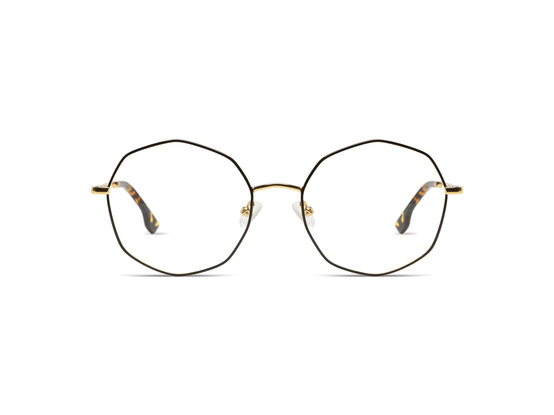 komono-sofia-lunettes-de-soleil-black-gold-octogonales image 1