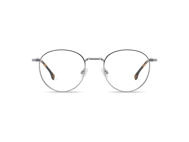 komono-rio-silver-matte-lunettes-de-vue-panto-en-titane-mat-design-classique-con image 1