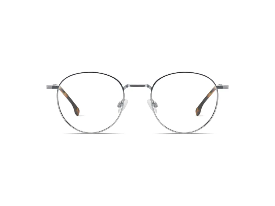 komono-rio-silver-matte-lunettes-de-vue-panto-en-titane-mat-design-classique-con image 1