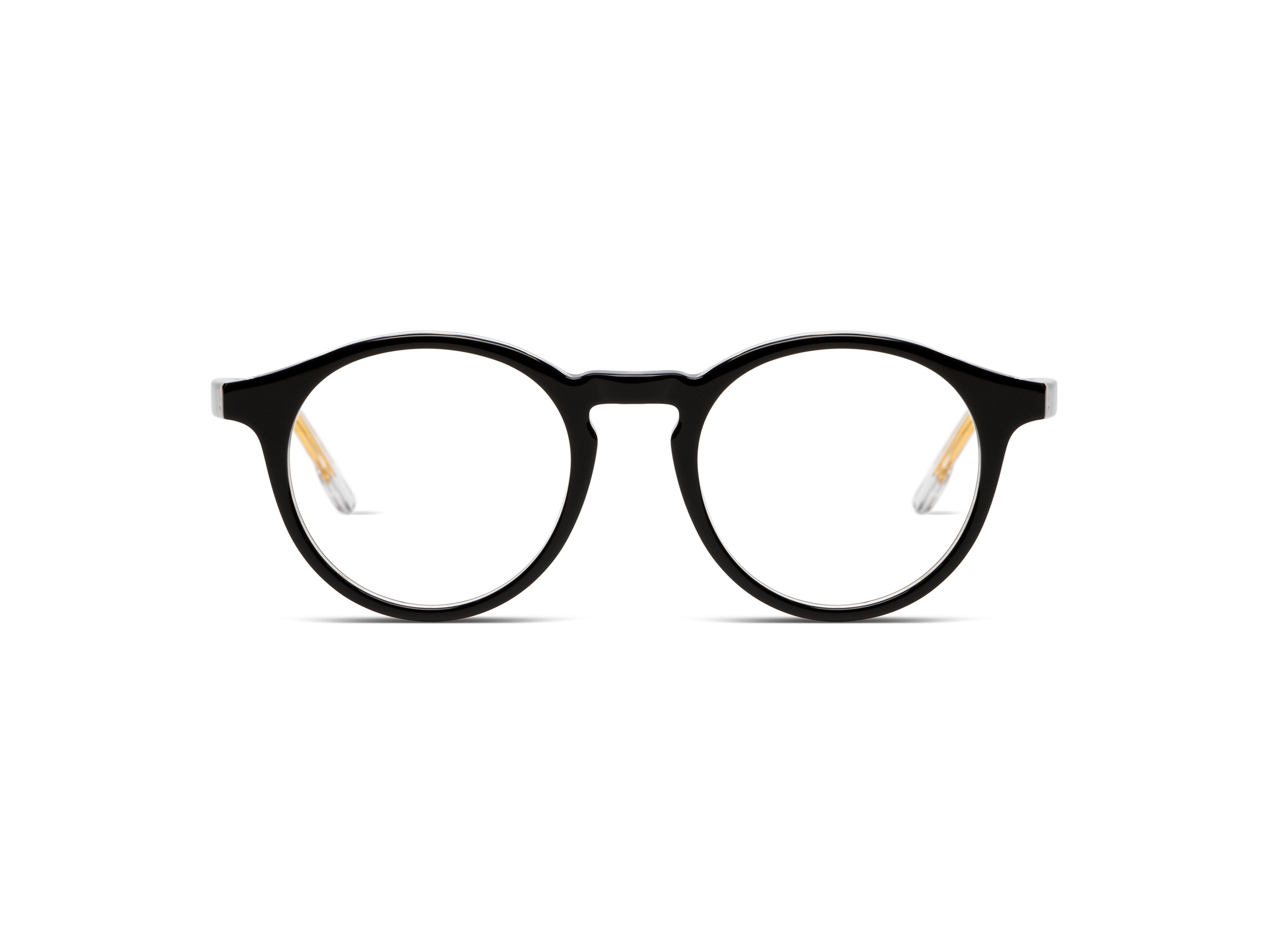komono-archie-black-clear-lunettes-panto-classiques-pont-trou-de-serrure image 1