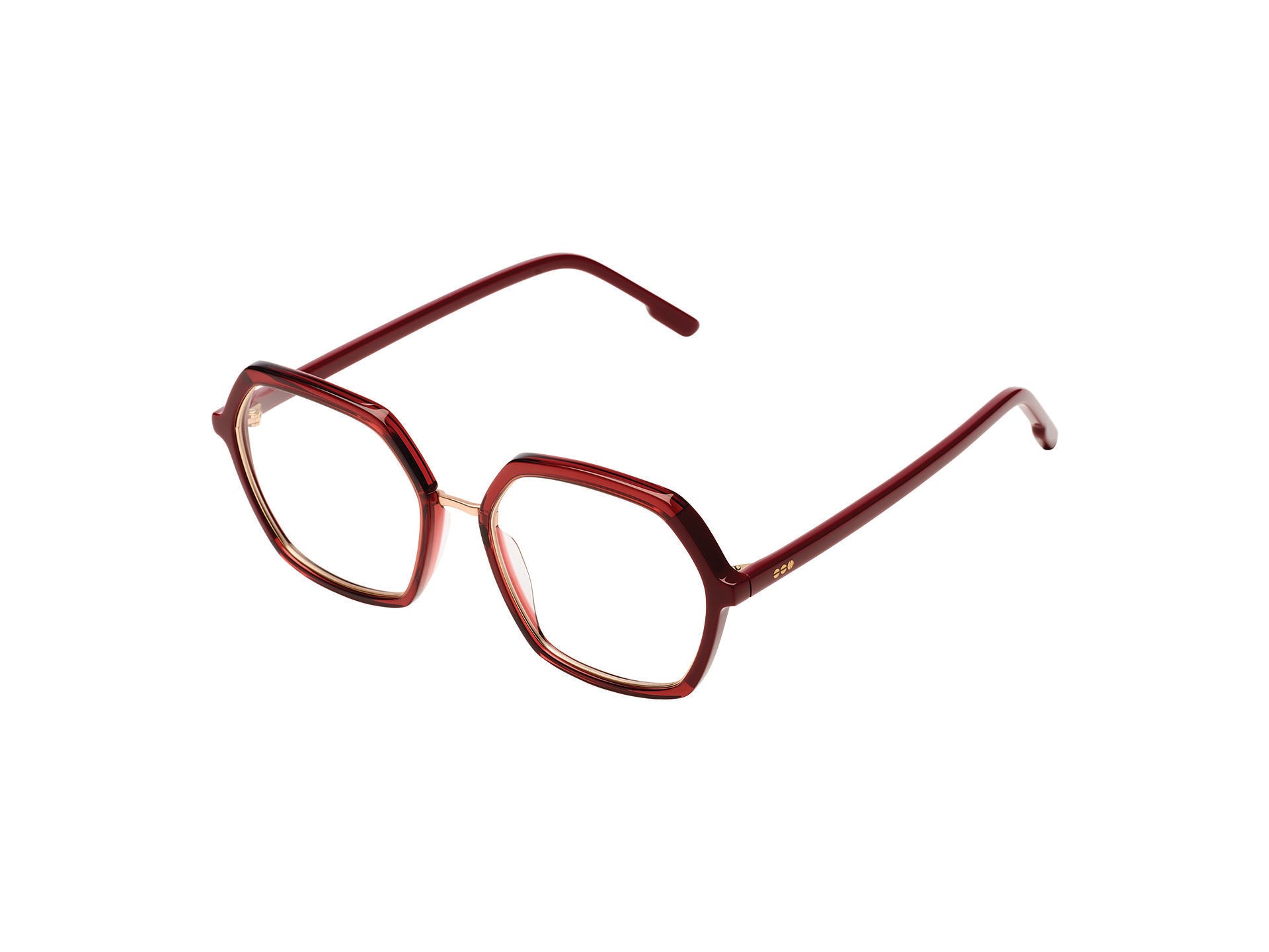 komono-paige-lunettes-de-soleil-maroon-rose-gold-matte image 2