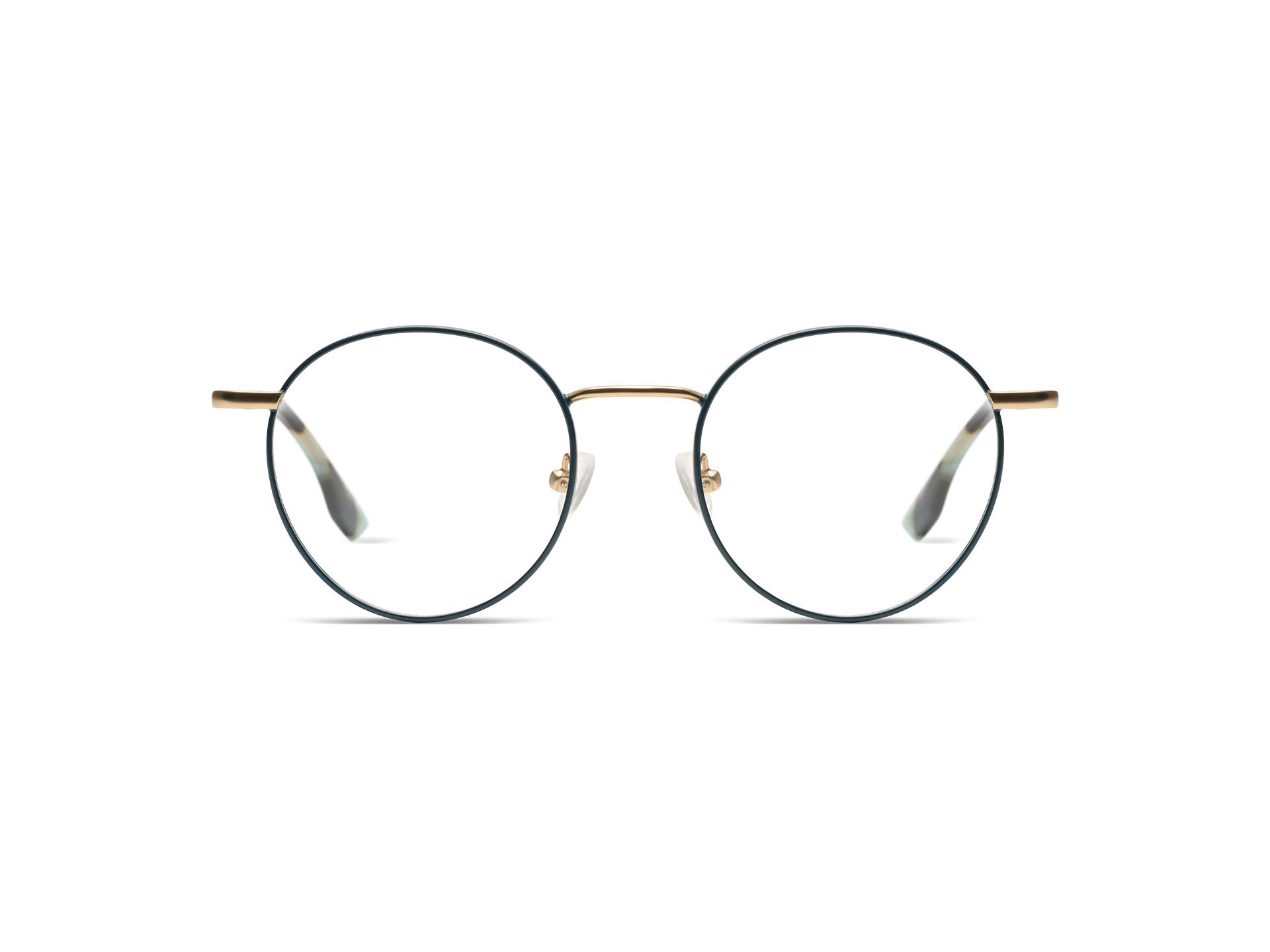 komono-pete-white-gold-matte-teal-lunettes-de-vue-rondes image 1