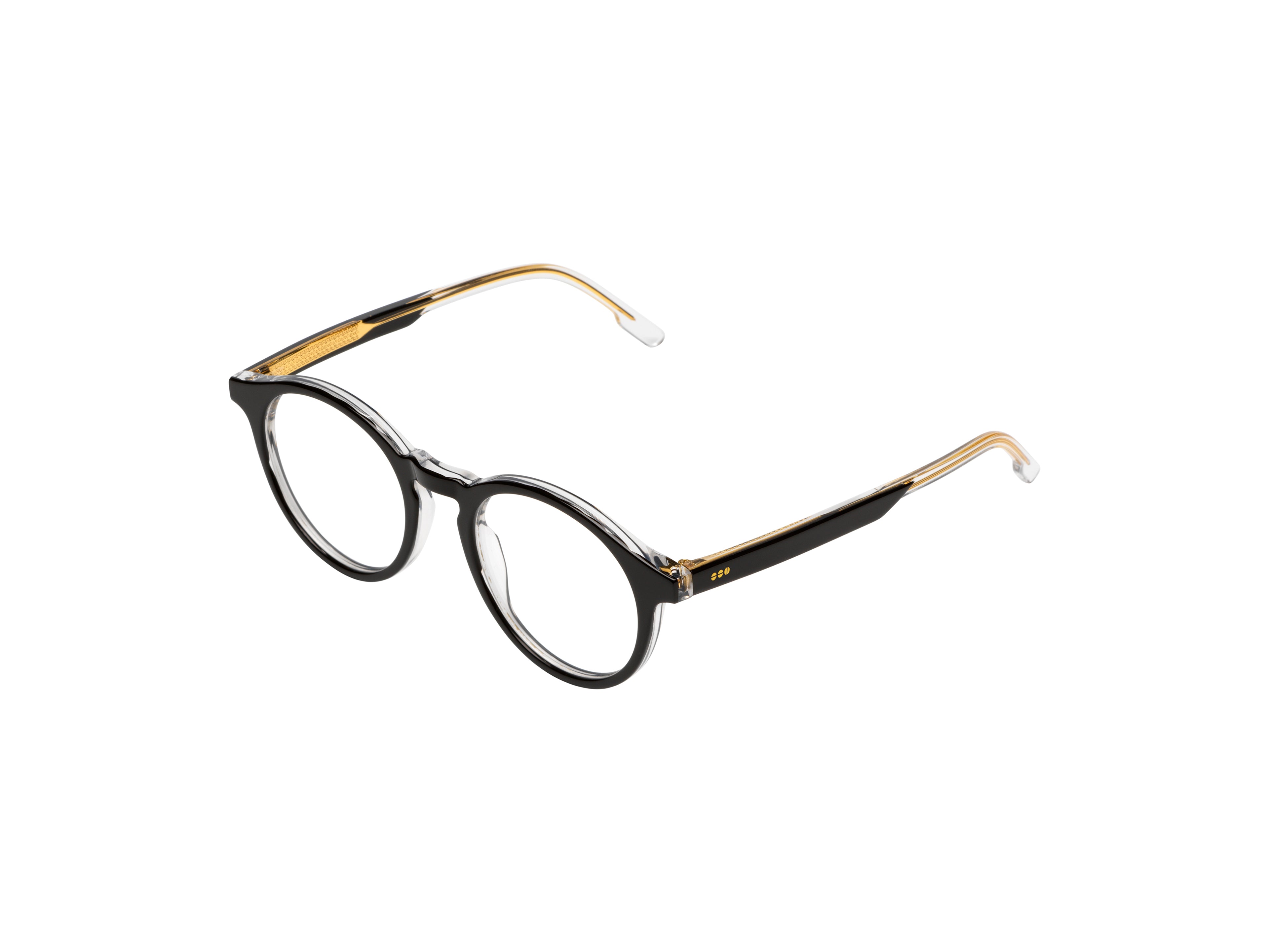 komono-archie-black-clear-lunettes-panto-classiques-pont-trou-de-serrure image 2