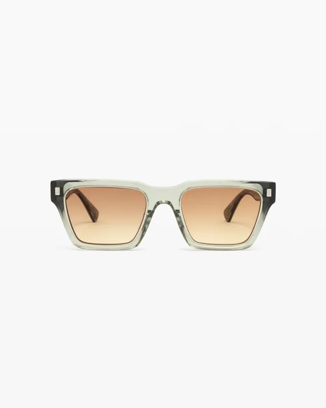 jimmy-fairly-la-deep-lunettes-de-soleil-rectangulaires-effet-paille-vert-transpa image 1