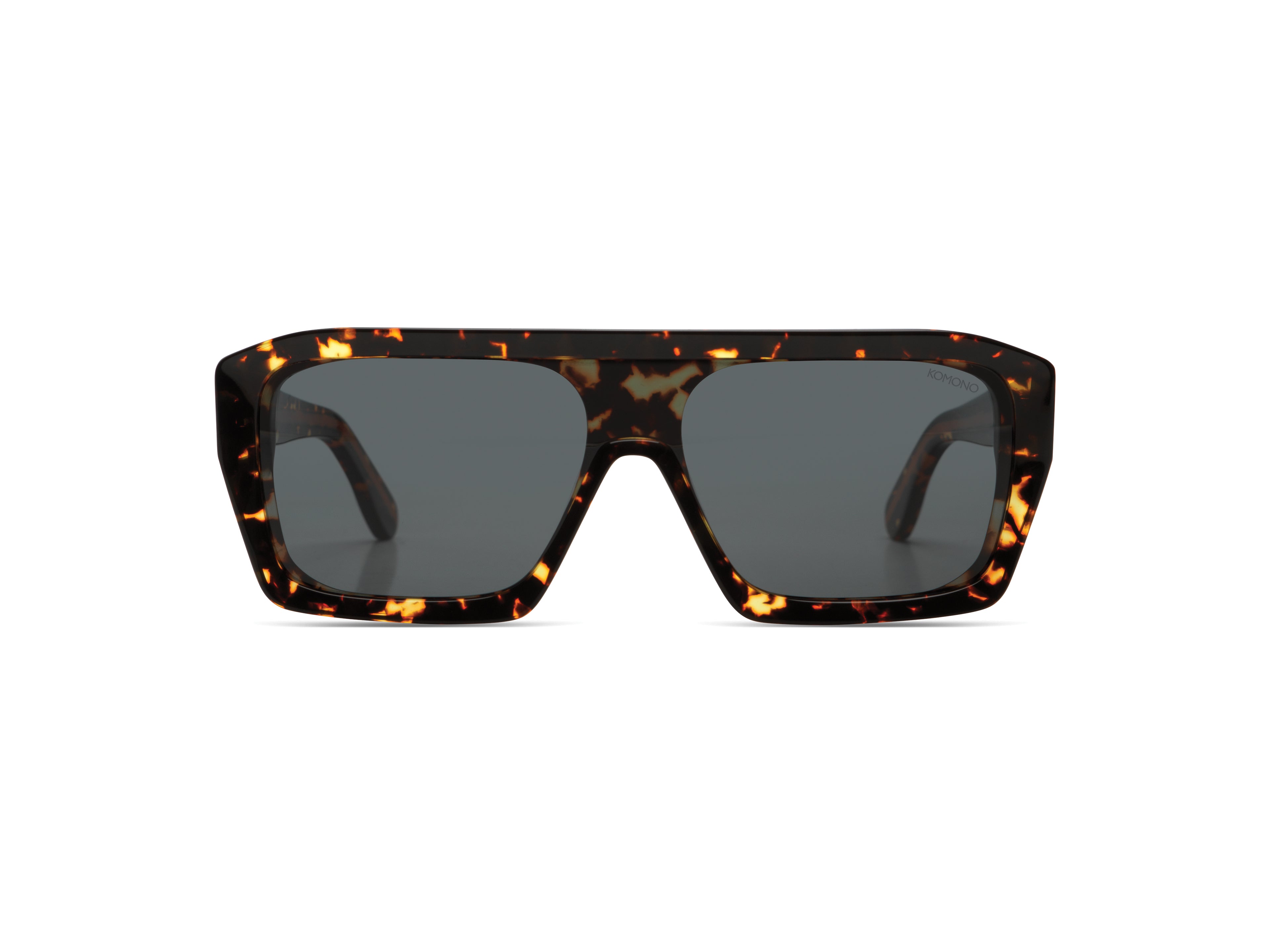 komono-aksel-flake-lunettes-de-soleil-carr-es-caille-orange-ac-tate-cologique image 1