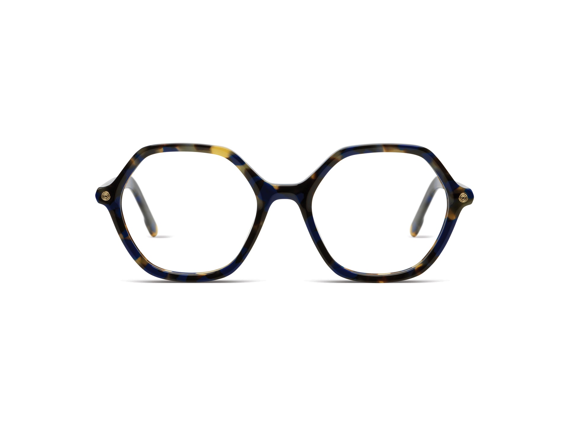 komono-lara-indigo-tortoise-monture-optique-hexagonale image 1