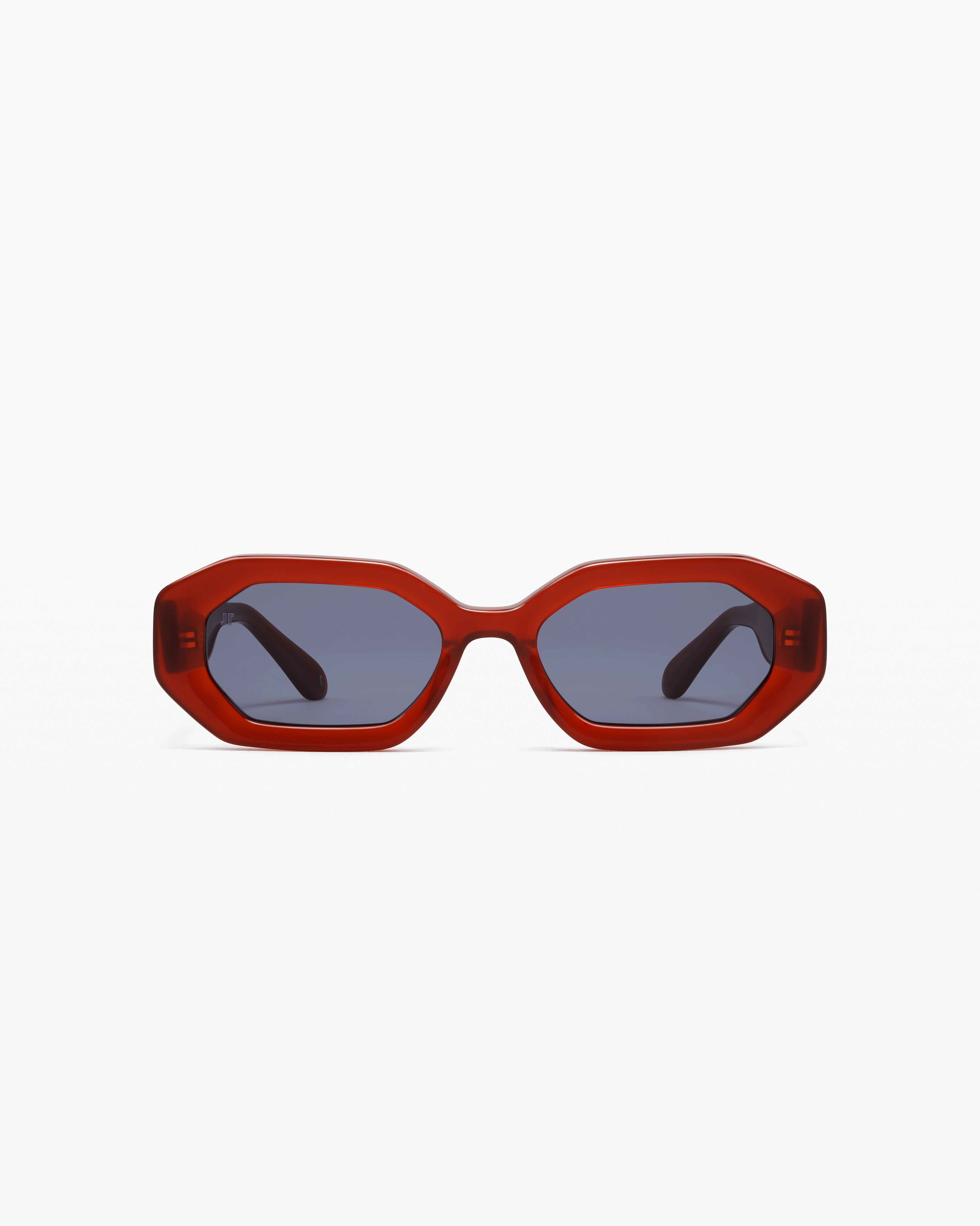 jimmy-fairly-la-bacci-lunettes-de-soleil-rectangulaire-rouge-oversize-femme image 1