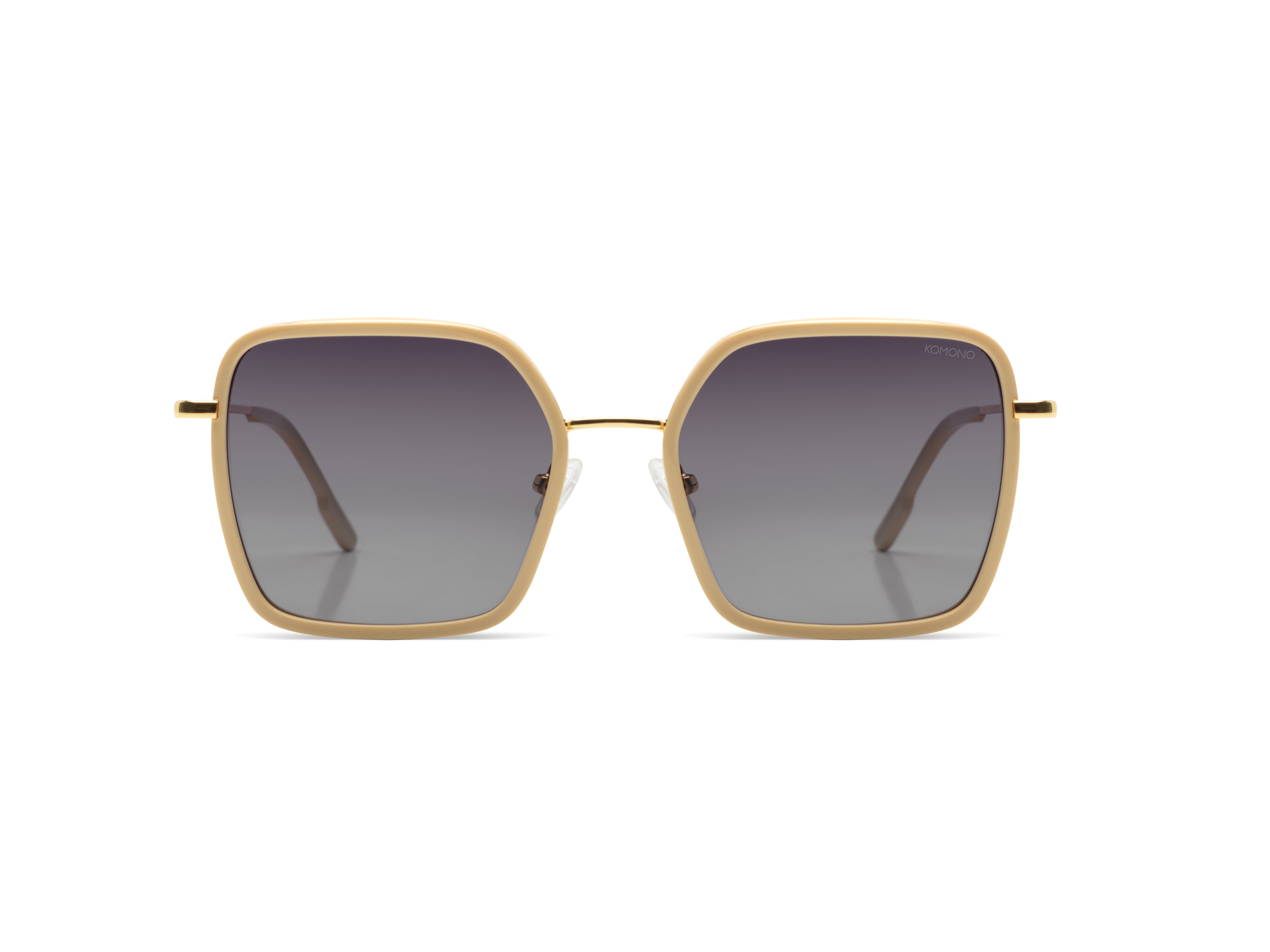 komono-audrey-marshmallow-gold-lunettes-de-soleil-oversize-polaris-es image 1