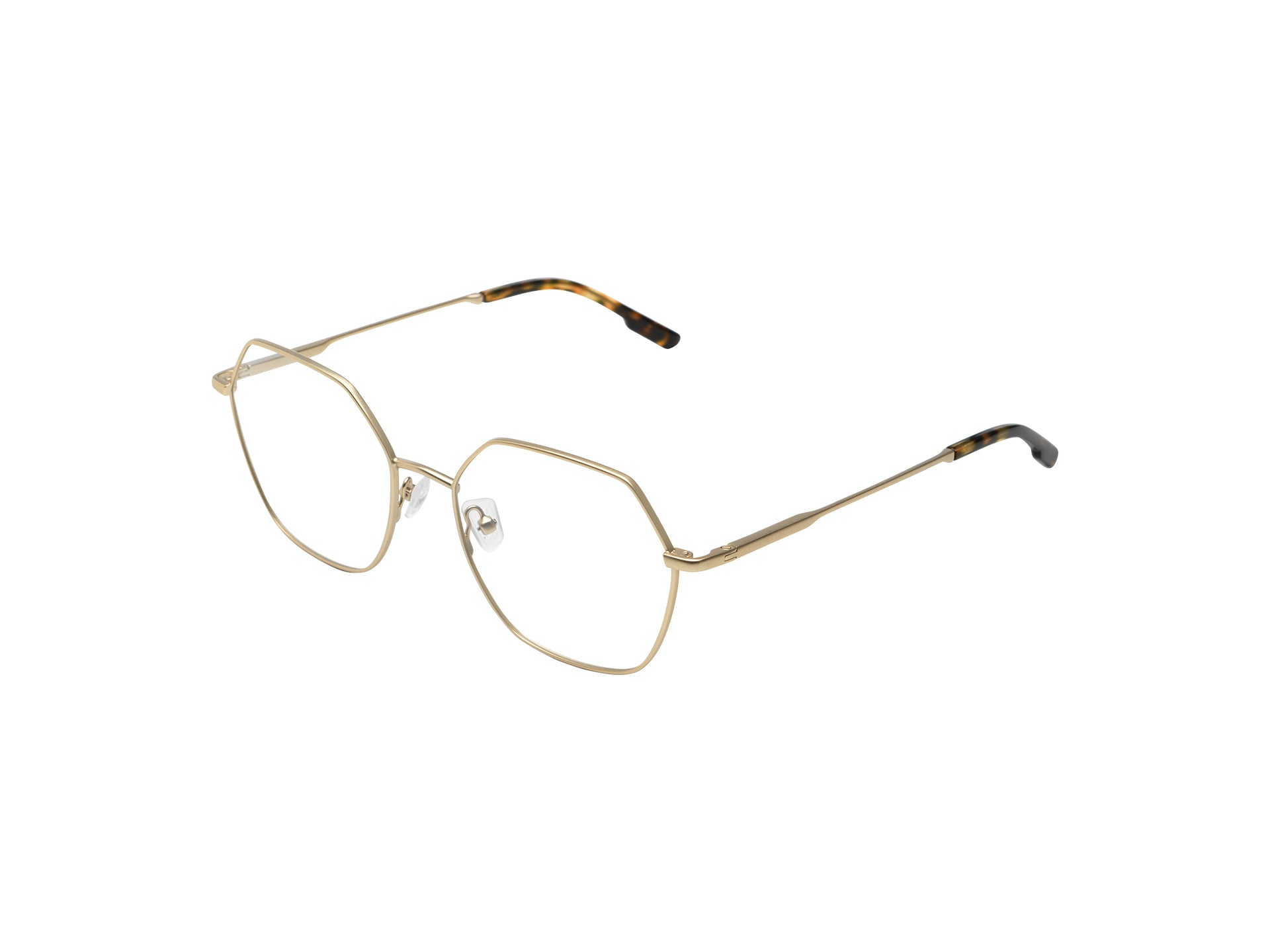 komono-nora-white-gold-lunettes-de-vue-hexagonales image 2