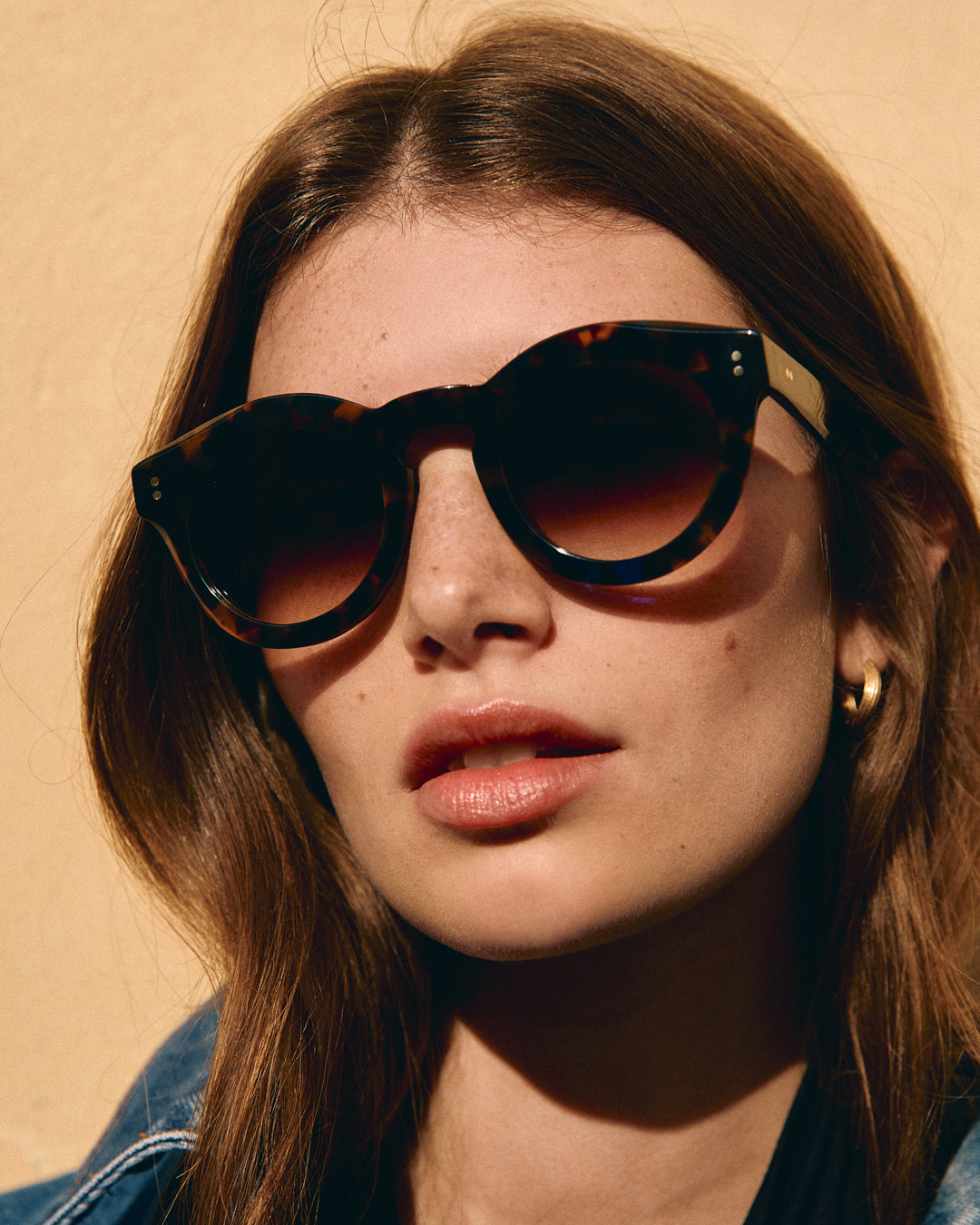 jimmy-fairly-la-amelia-lunettes-de-soleil-ovales-en-ac-tate-caille-taille-m image 2