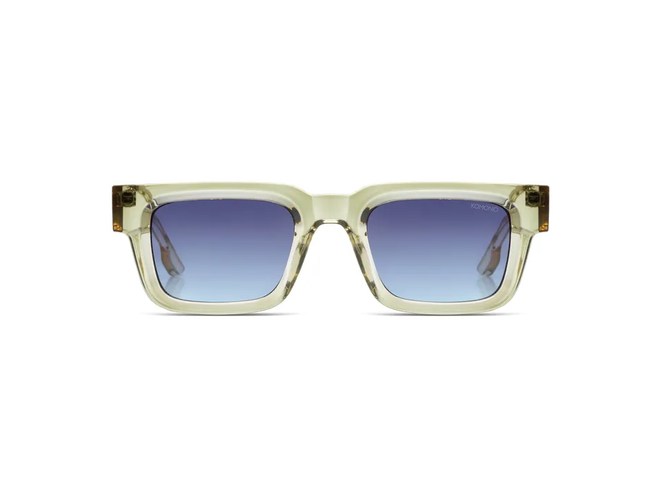 komono-victor-lunettes-de-soleil-rectangulaires-sage-gradient image 1