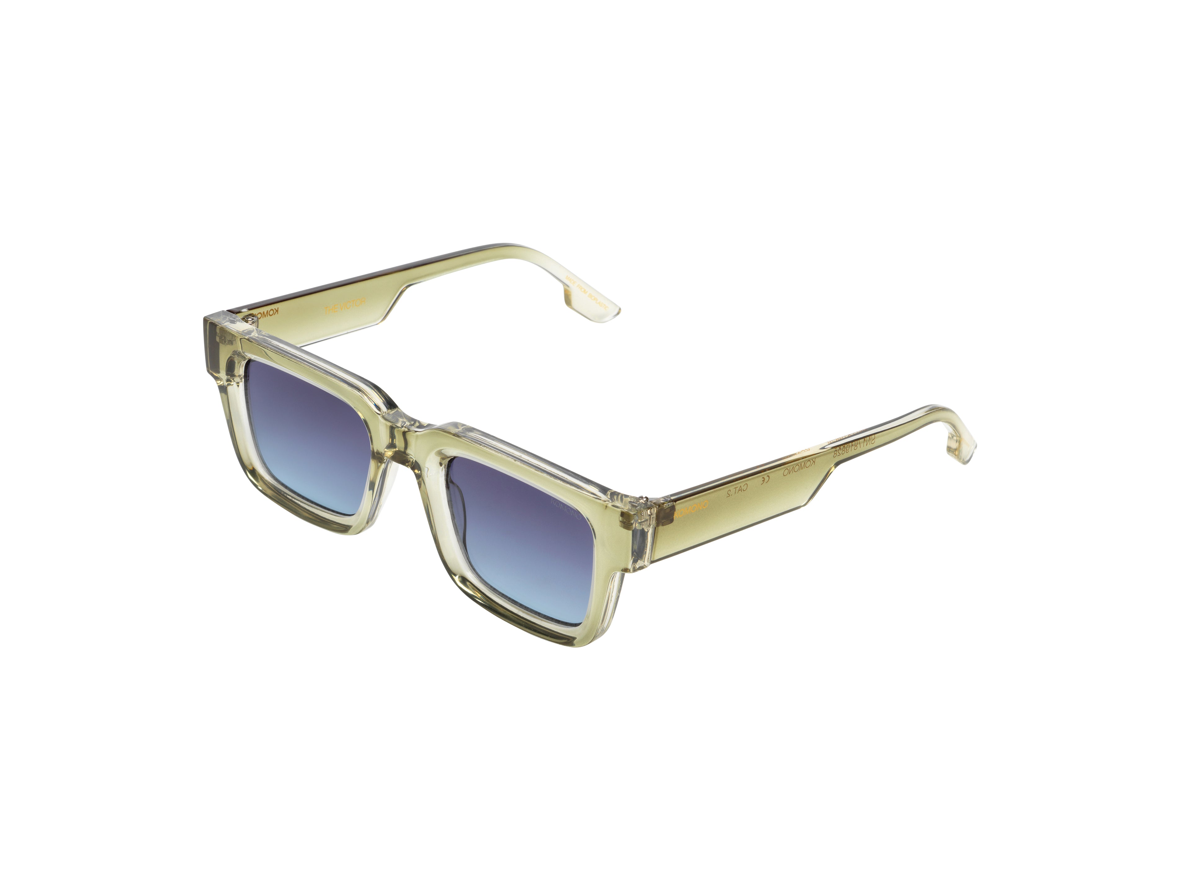 komono-victor-lunettes-de-soleil-rectangulaires-sage-gradient image 2