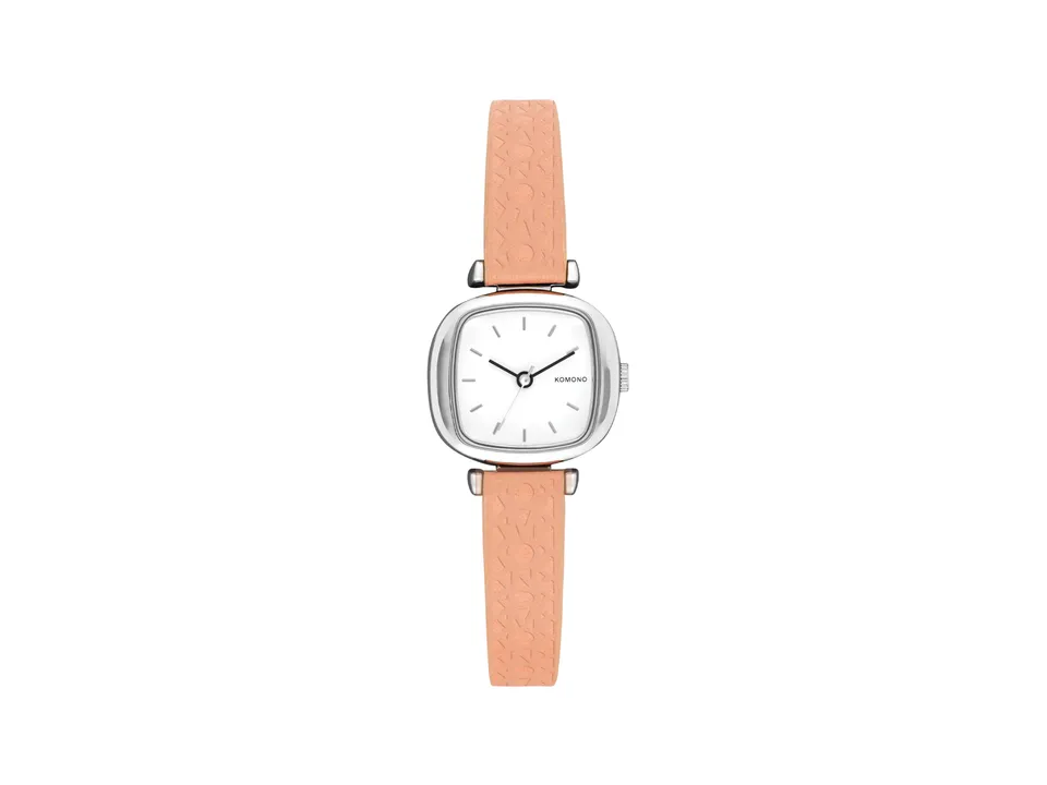 komono-moneypenny-monogram-silver-blush-petite-montre-minimaliste image 1