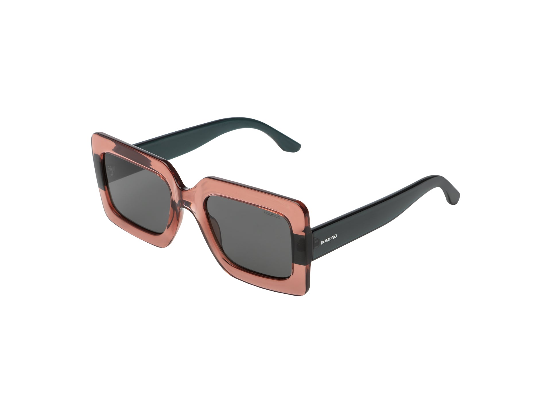 komono-lana-midnight-jam-lunettes-de-soleil-rectangle-large-bio-nylon-rose image 3