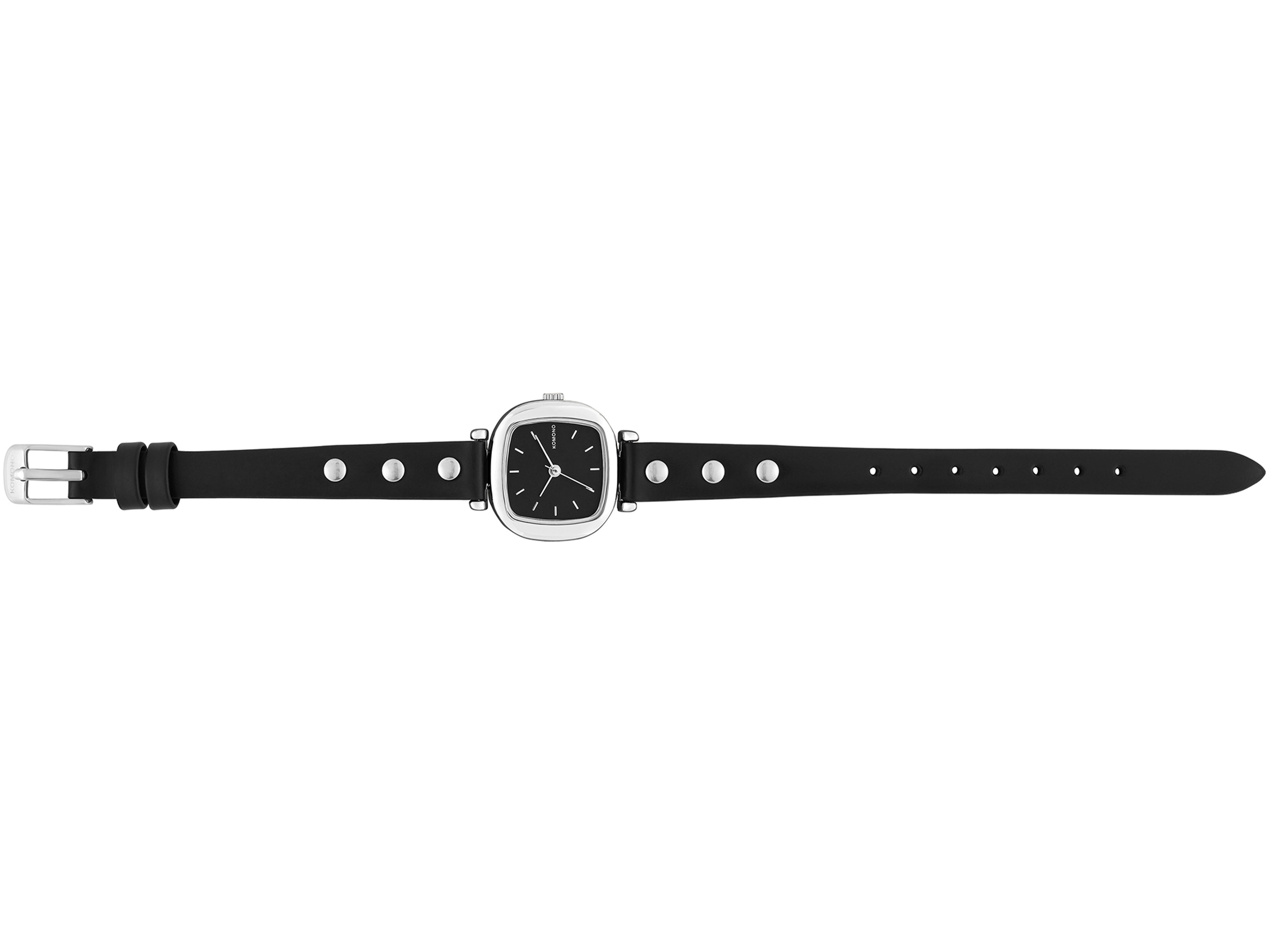 komono-moneypenny-studs-black-silver-montre-femme-minimaliste-bijou-de-cr-ateur image 2