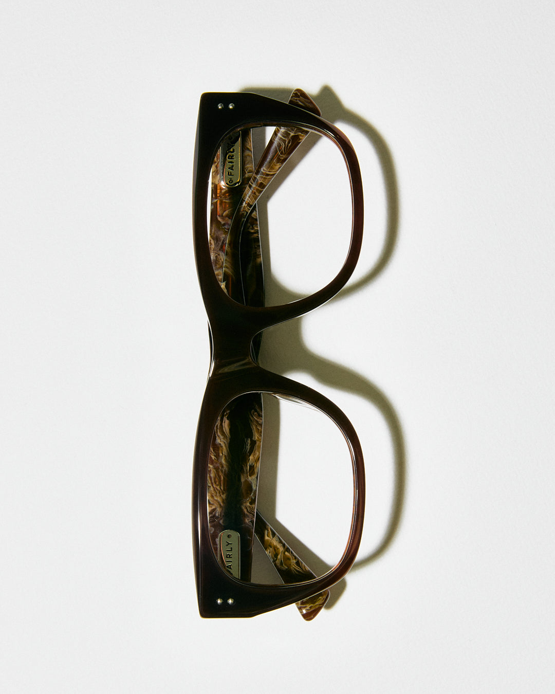 jimmy-fairly-la-bow-lunettes-de-vue-rectangulaires-oversize-marron-visage-large image 4