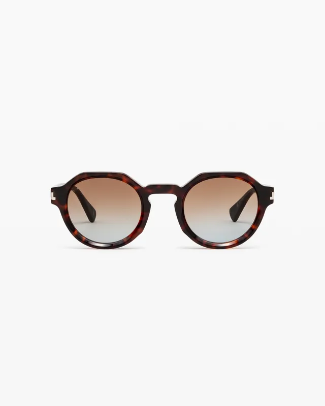 jimmy-fairly-la-palm-lunettes-de-soleil-rondes-effet-paille-caille-fonc-e-cat-go image 1