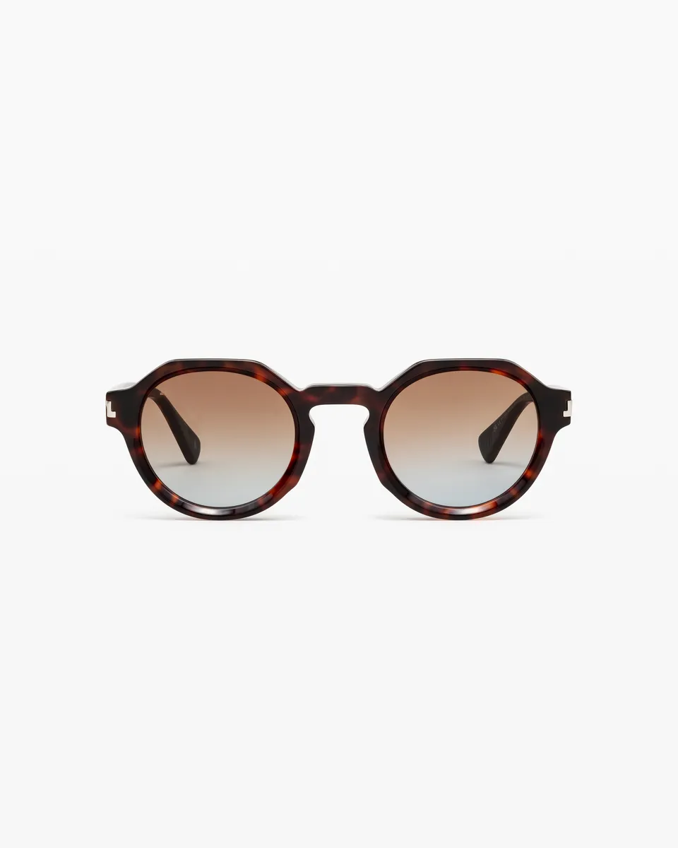 jimmy-fairly-la-palm-lunettes-de-soleil-rondes-effet-paille-caille-fonc-e-cat-go image 1