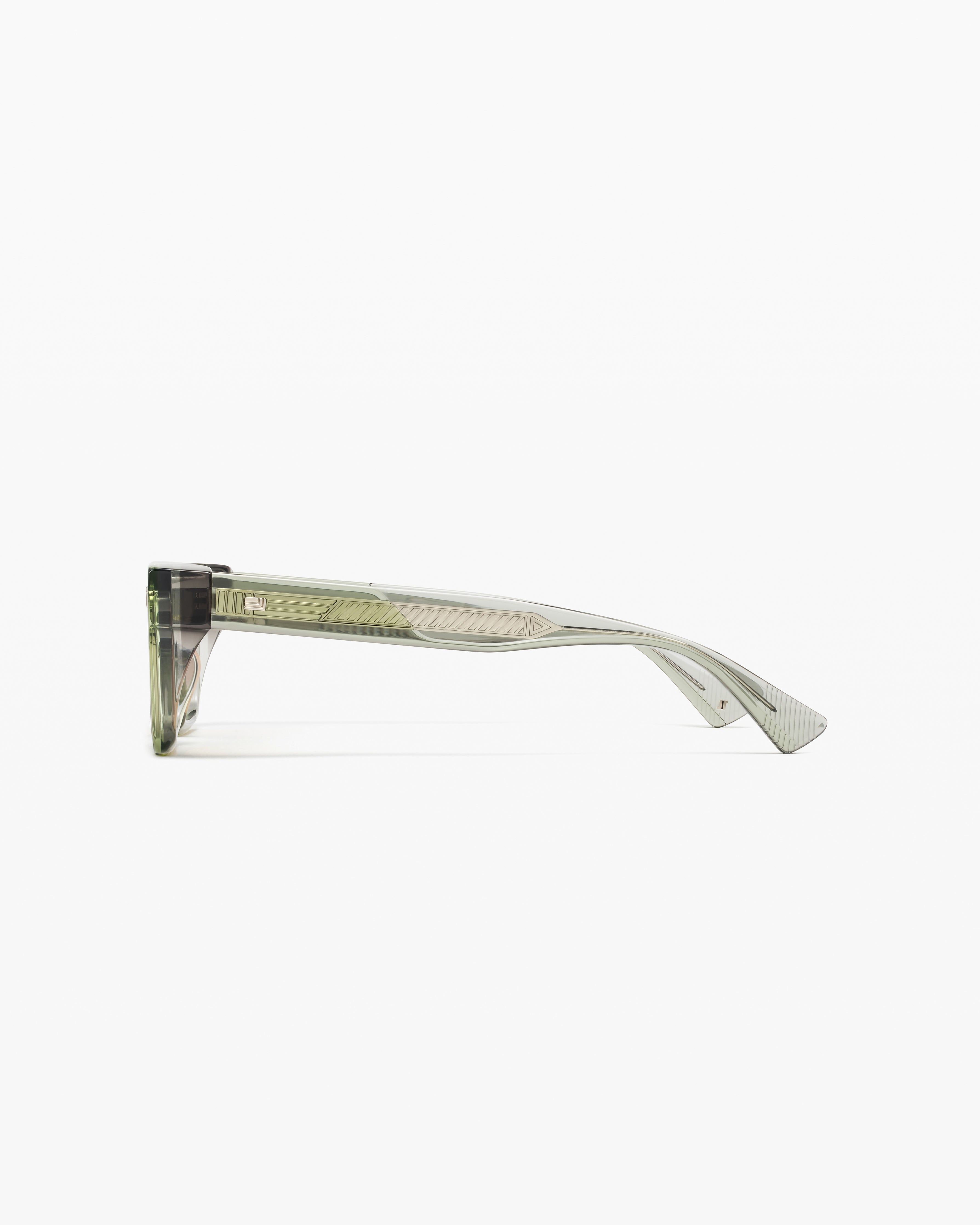 jimmy-fairly-la-deep-lunettes-de-soleil-rectangulaires-effet-paille-vert-transpa image 3