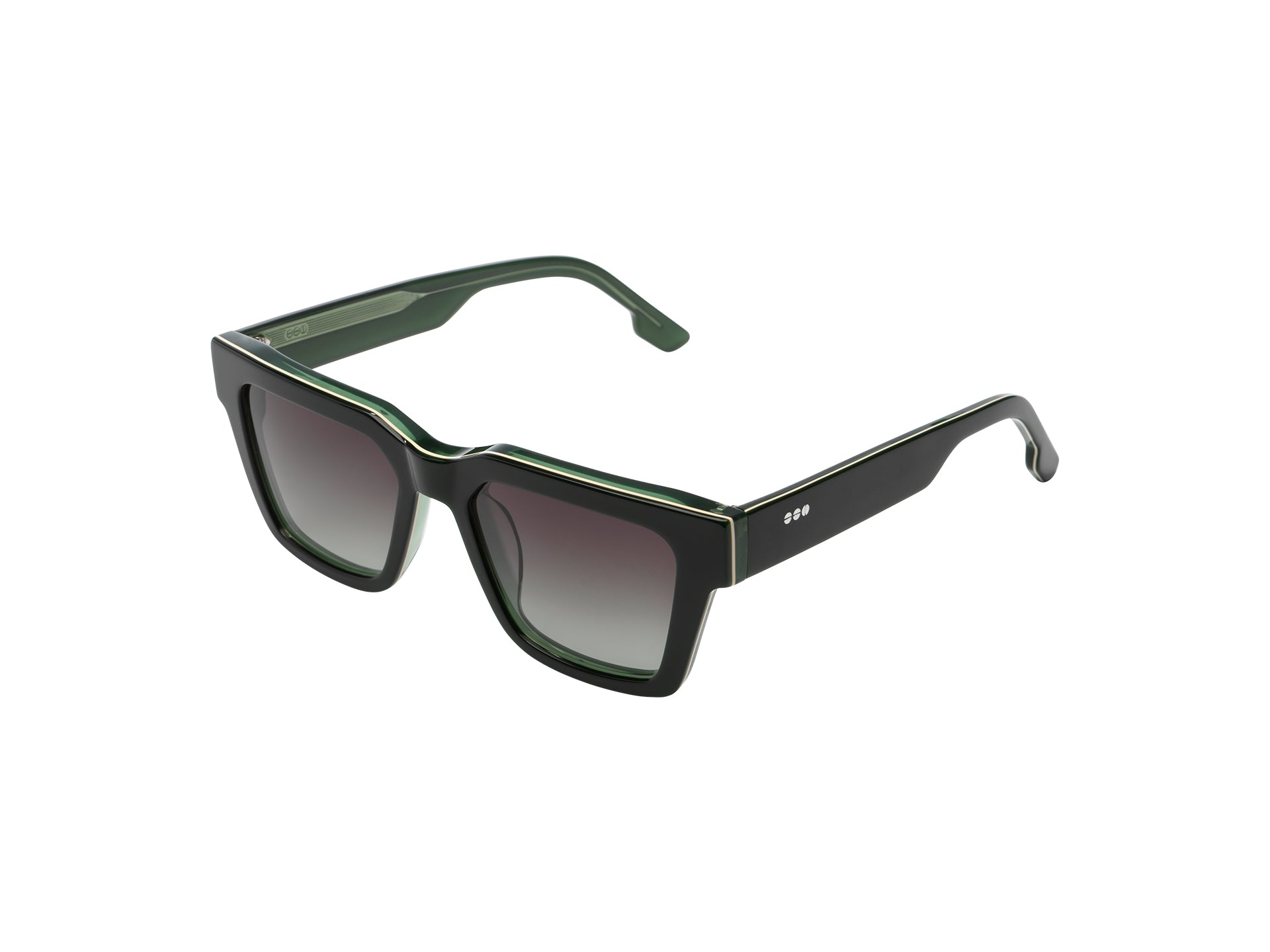 komono-bob-green-forest-lunettes-de-soleil-carr-es-ac-tate-recycl-verres-polaris image 3