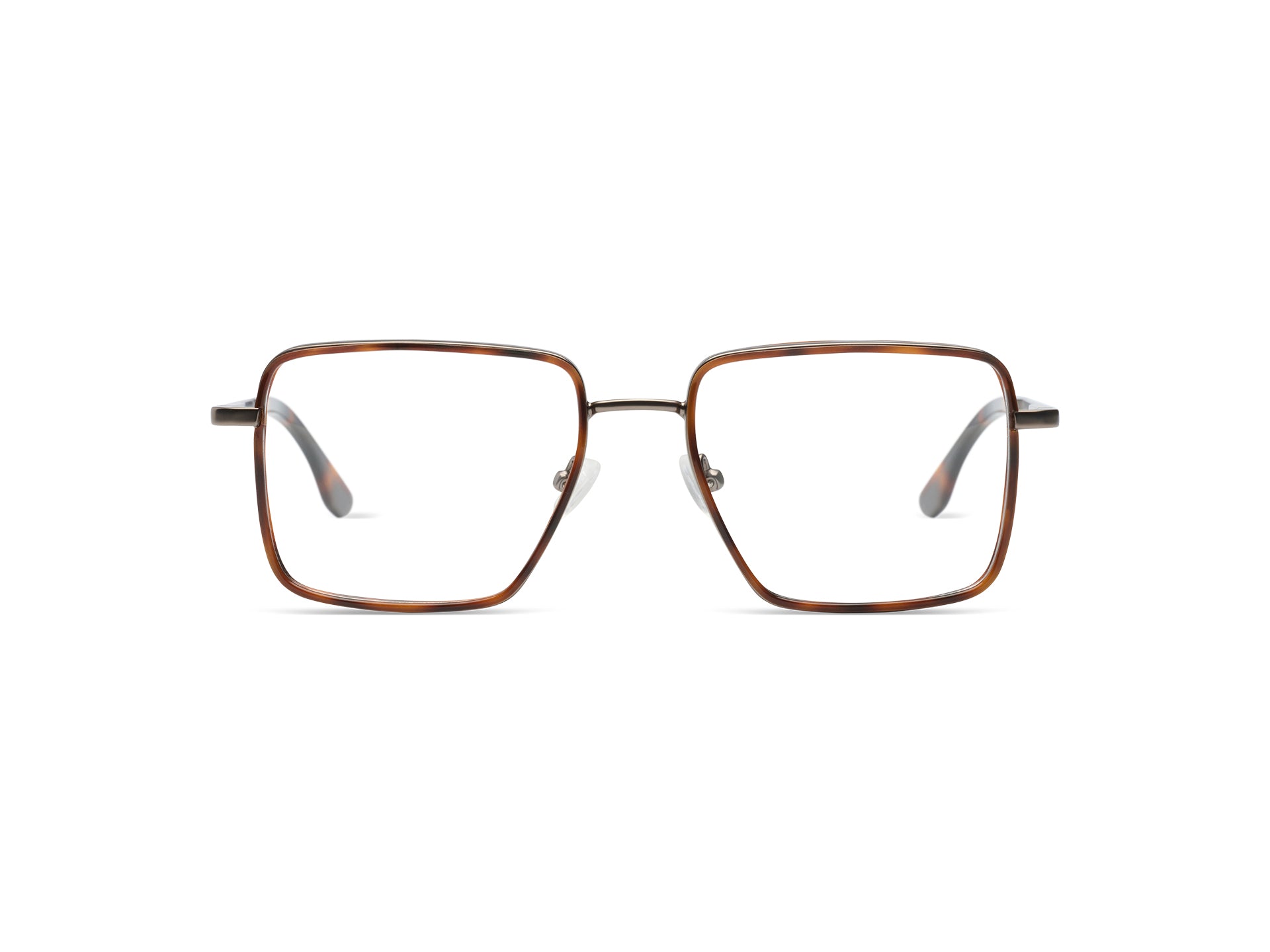 komono-lucas-havana-gun-lunettes-de-vue-acier-inoxydable-havane-et-gunmetal image 1