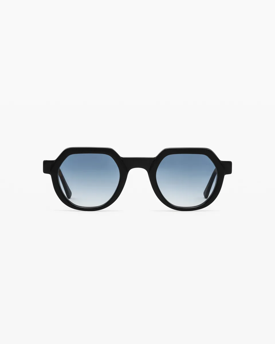 jimmy-fairly-la-kael-lunettes-de-soleil-rondes-noires-homme-m image 1