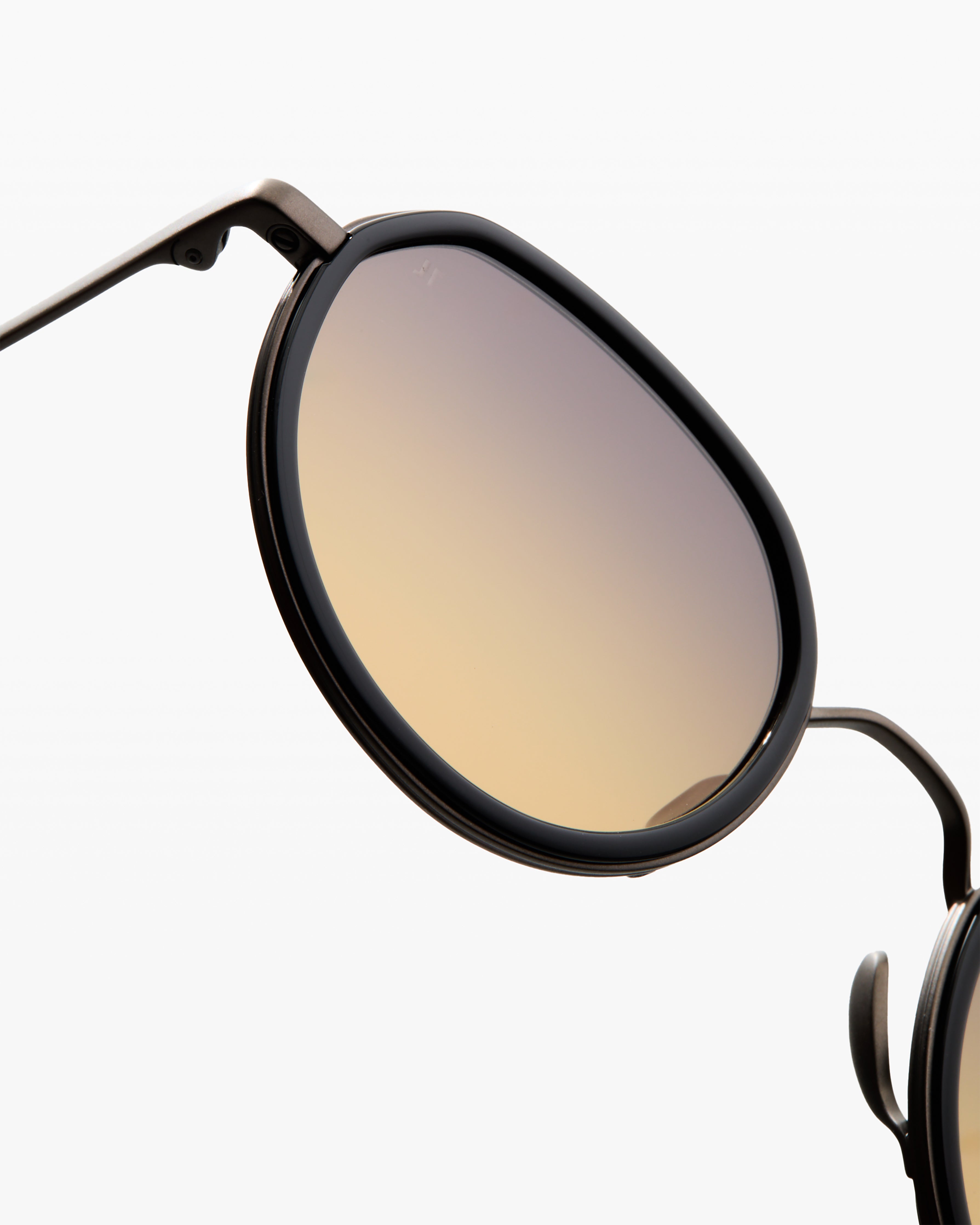 jimmy-fairly-la-spiaggia-lunettes-de-soleil-rondes-noires-titane-homme-taille-m image 6