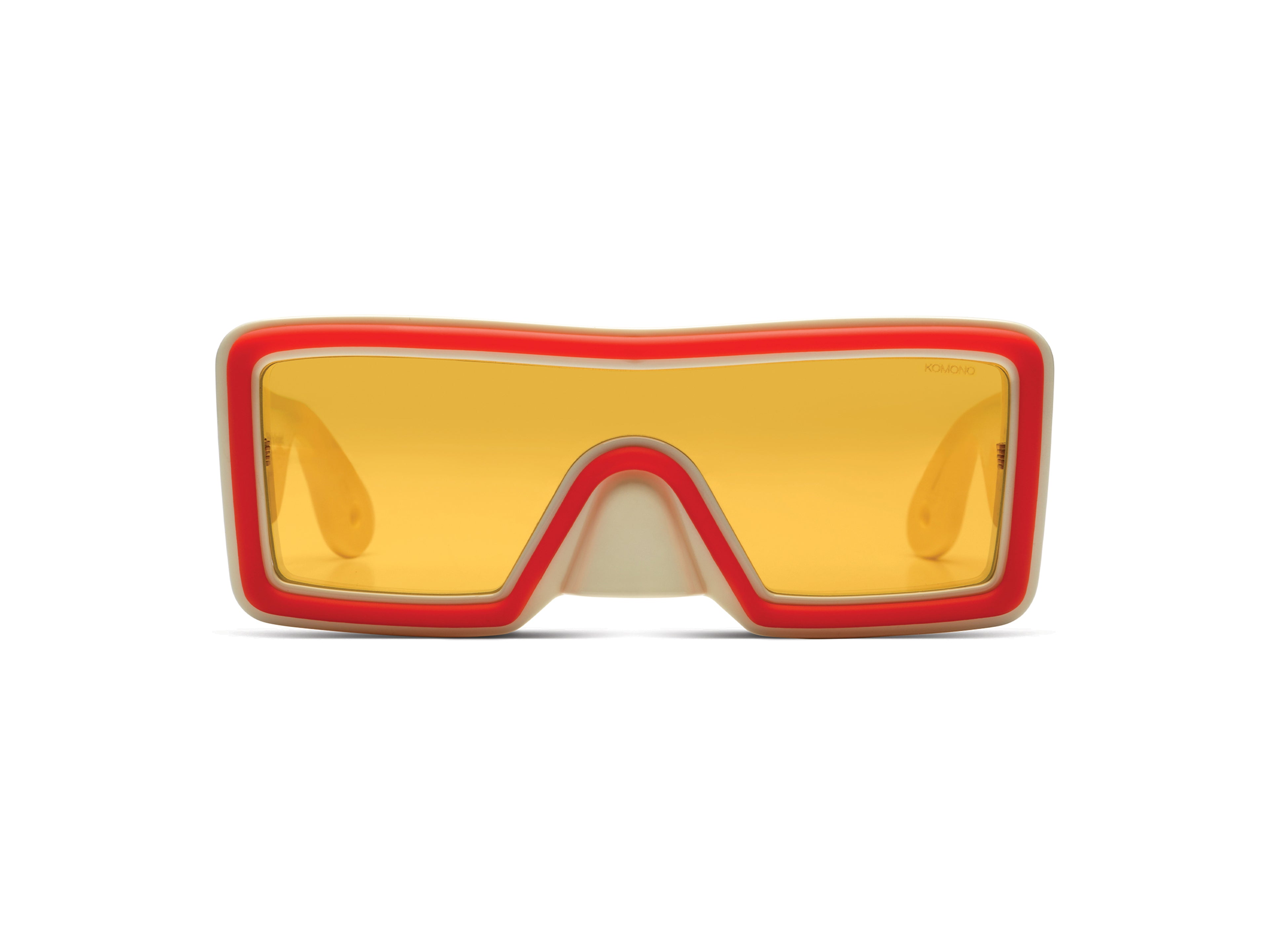 komono-ufo-white-ultra-orange-lunettes-rectangulaires-bioplastique image 1