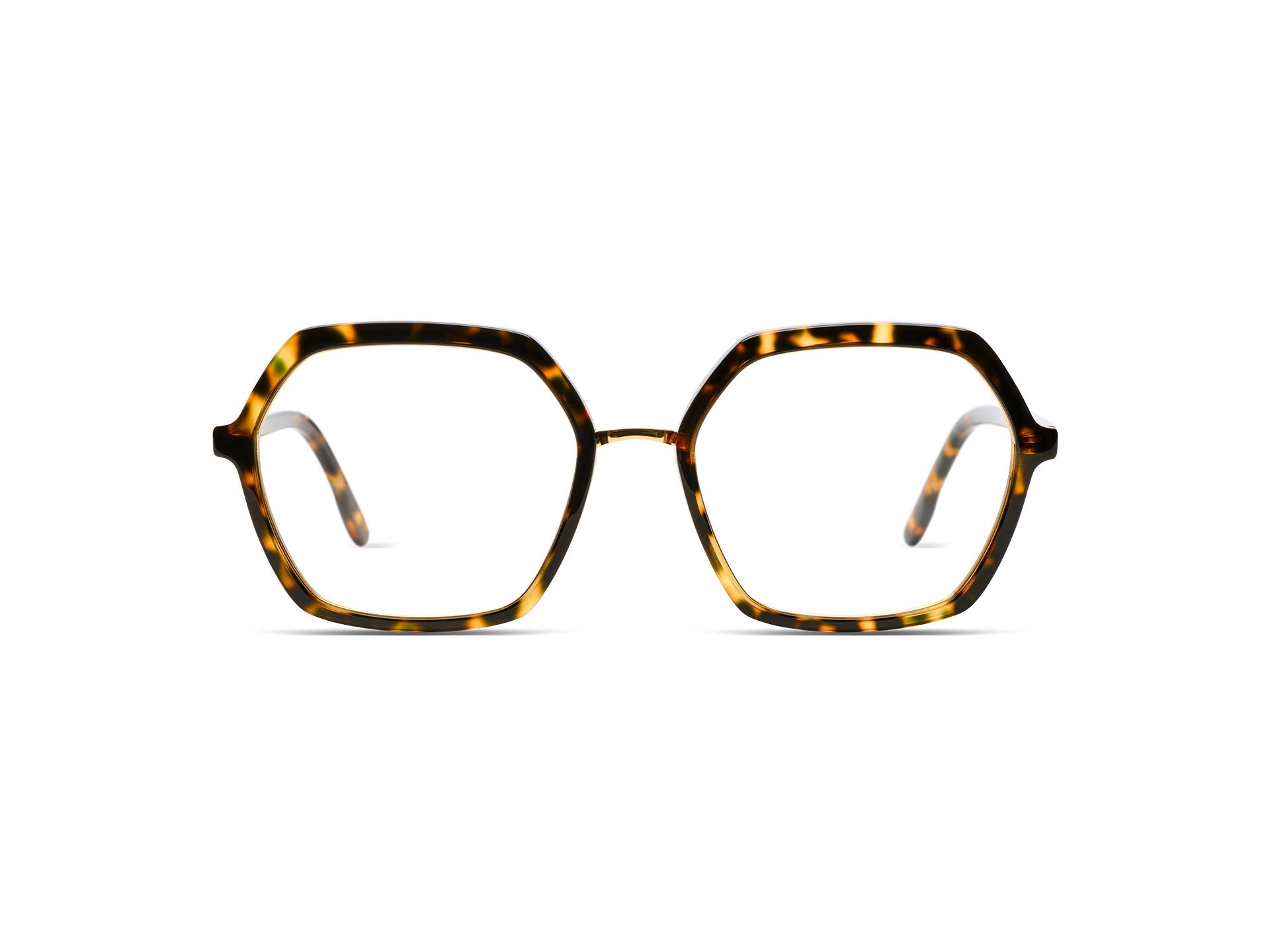 komono-paige-giraffe-whitegold-lunettes-de-vue-hexagonales-oversize image 1