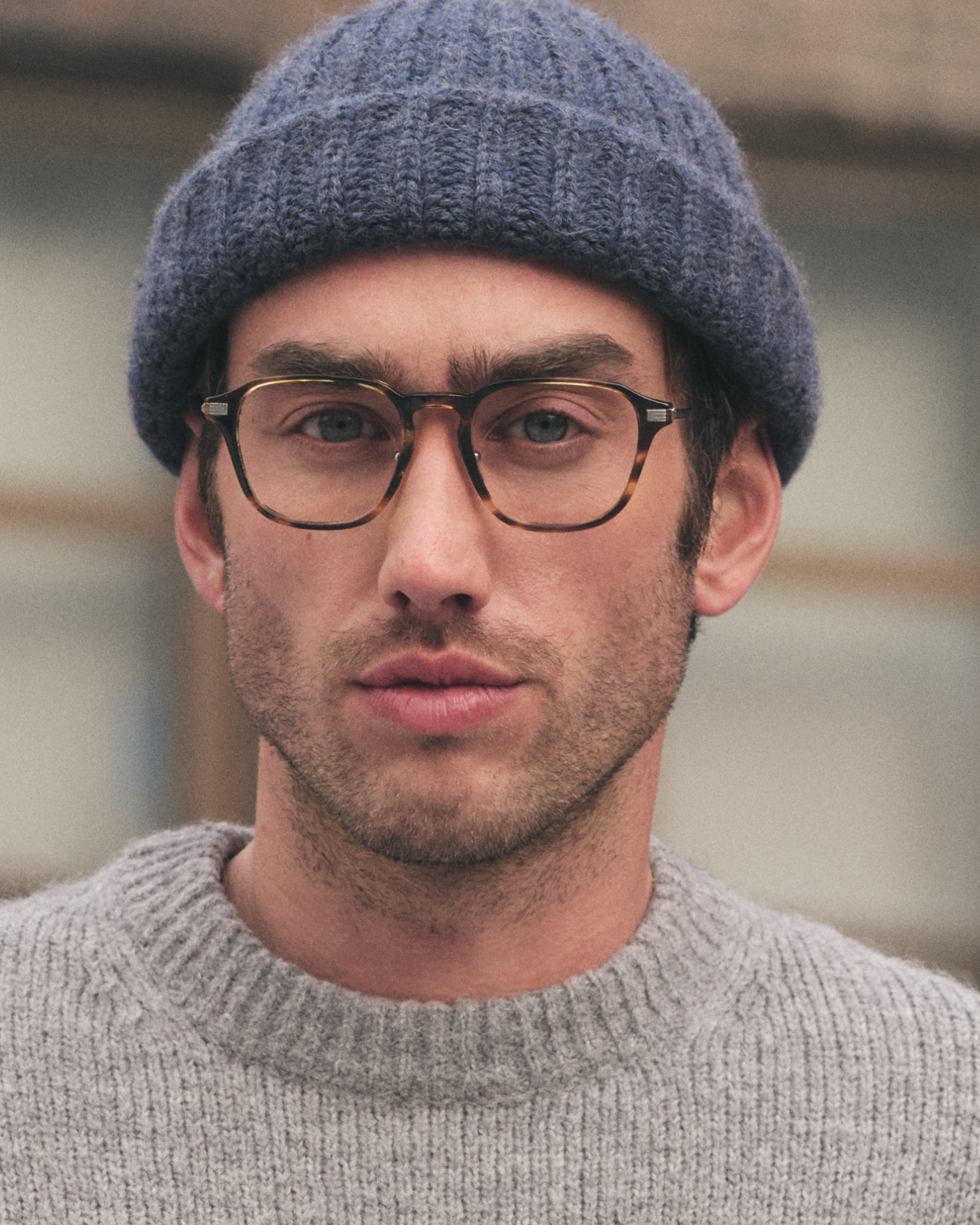 jimmy-fairly-la-spotlight-lunettes-de-vue-carr-es-titane-et-ac-tate-marron-pour- image 2