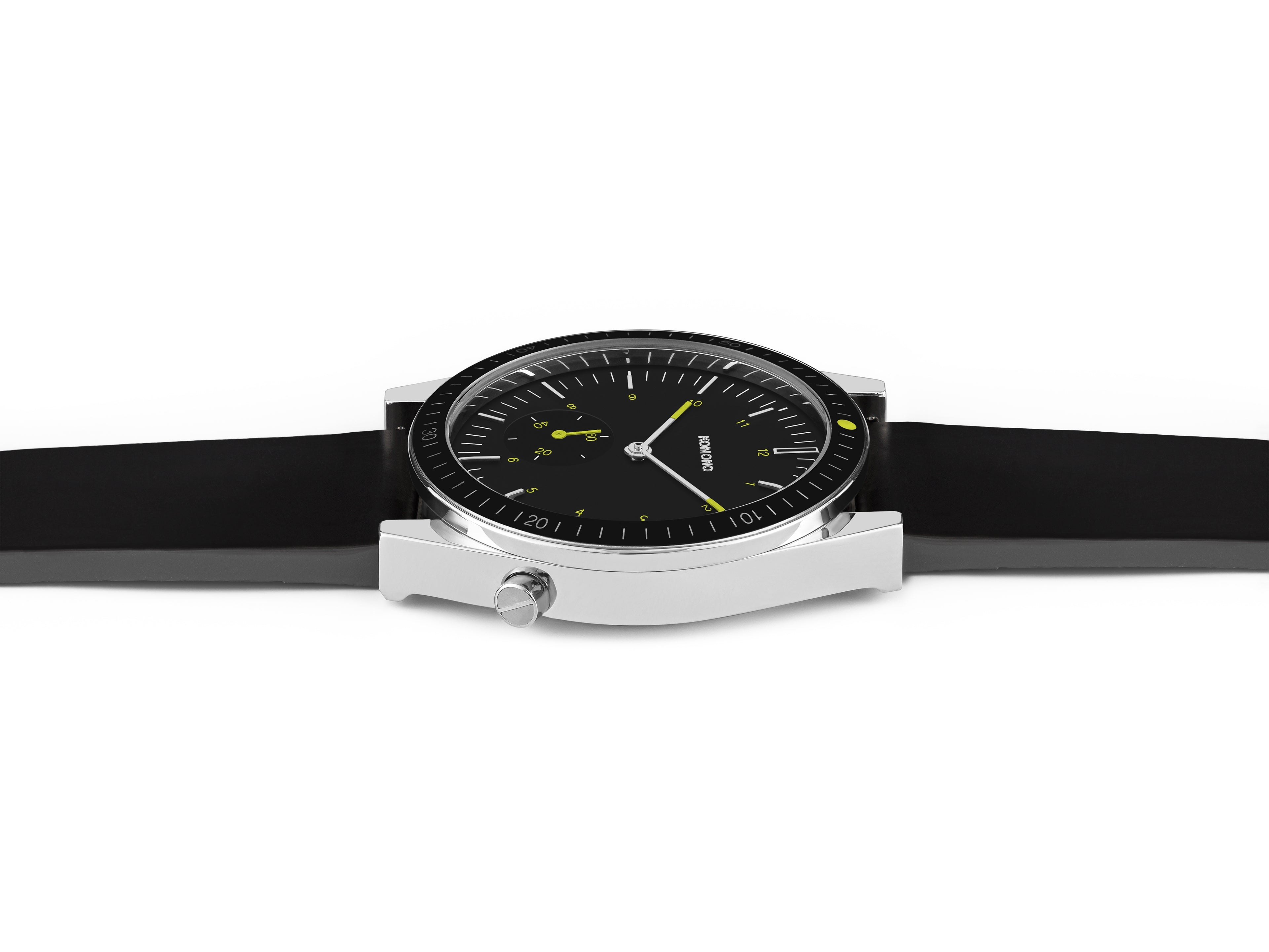 komono-ray-legacy-leather-black-montre-de-plong-e-modernis-e-chronom-tre-et-comp image 2