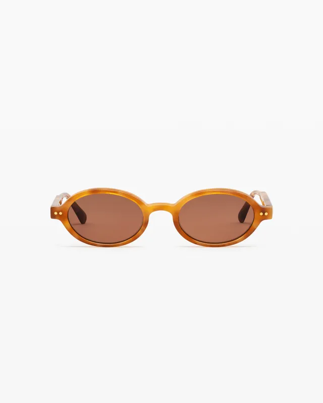 jimmy-fairly-la-elvie-lunettes-de-soleil-ovales-ac-tate-caille-fonc-taille-mediu image 1