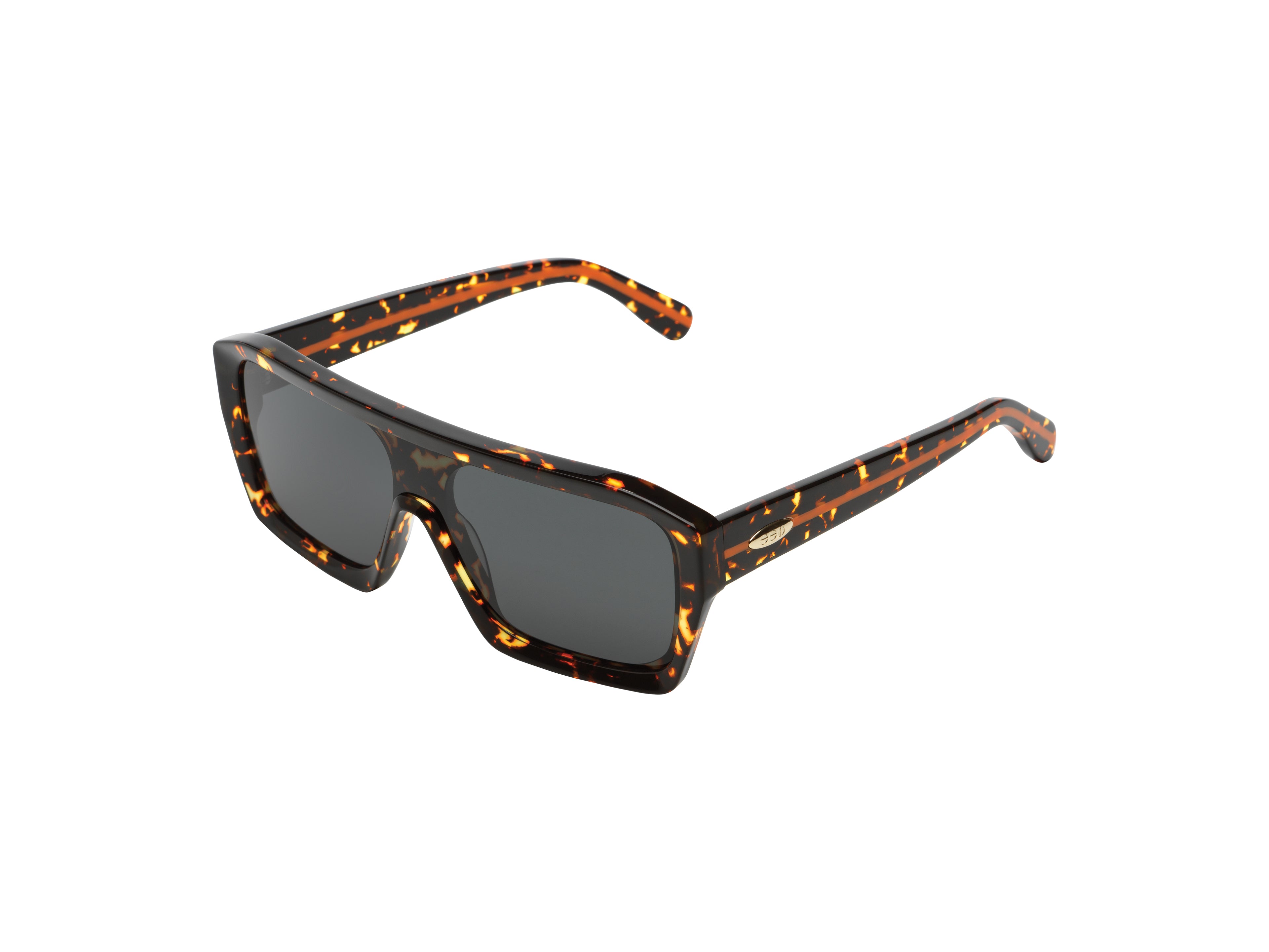 komono-aksel-flake-lunettes-de-soleil-carr-es-caille-orange-ac-tate-cologique image 2