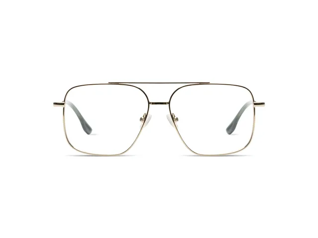komono-jett-silver-glossy-monture-optique-aviateur-de-la-famille-elementary image 1