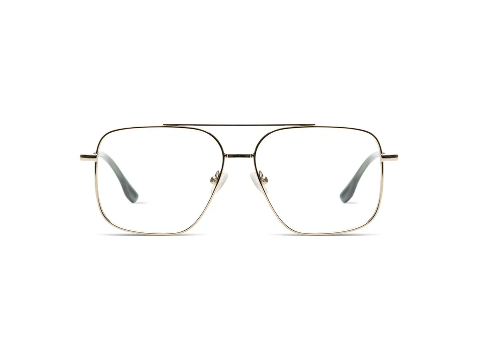 komono-jett-silver-glossy-monture-optique-aviateur-de-la-famille-elementary image 1