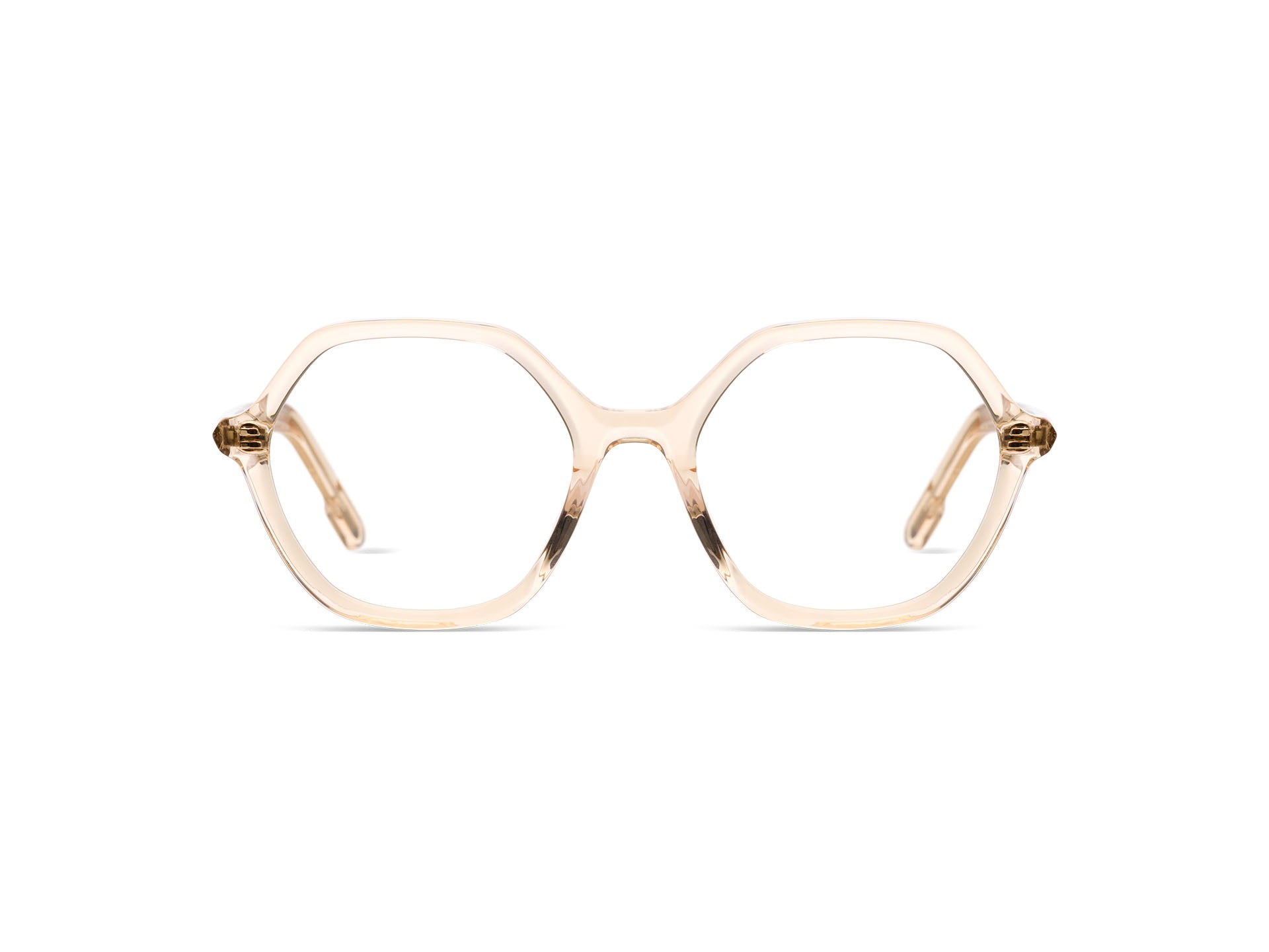 komono-lara-champagne-monture-optique-hexagonale image 1