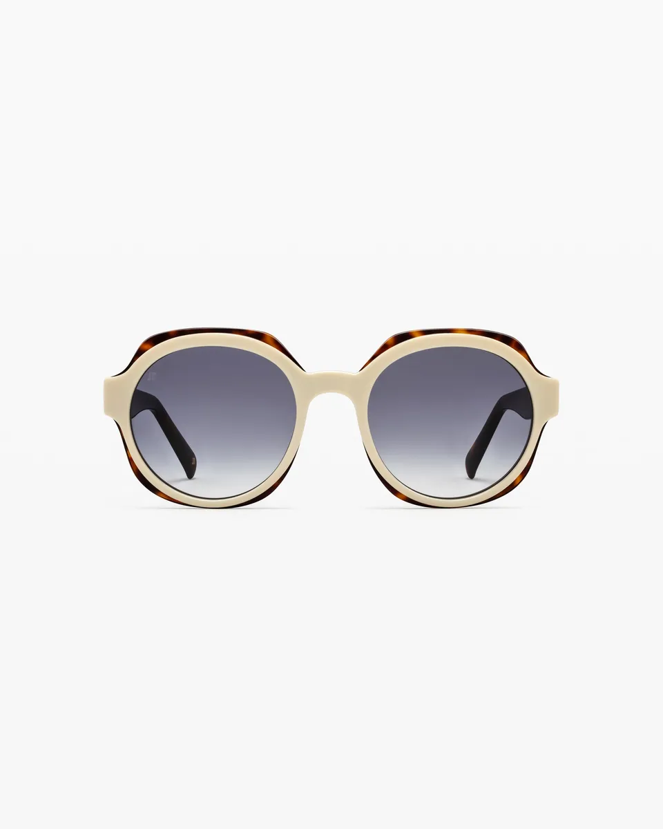 jimmy-fairly-la-fara-lunettes-de-soleil-carr-es-oversize-en-ac-tate-cr-me-femme image 1