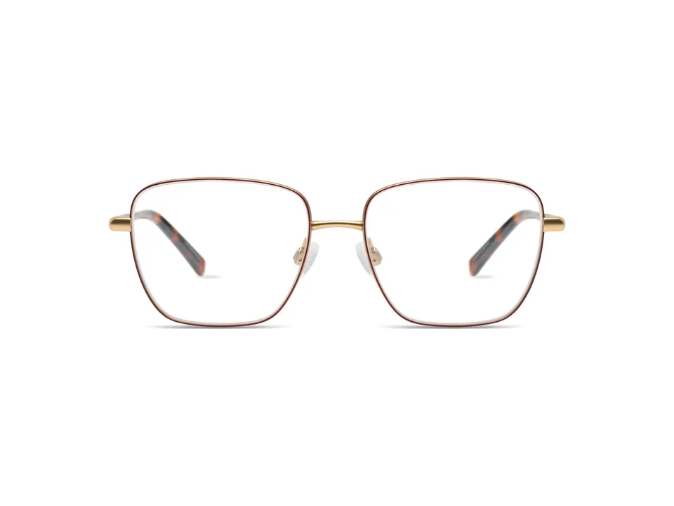 komono-clara-white-gold-burgundy-lunettes-de-vue-titane image 1