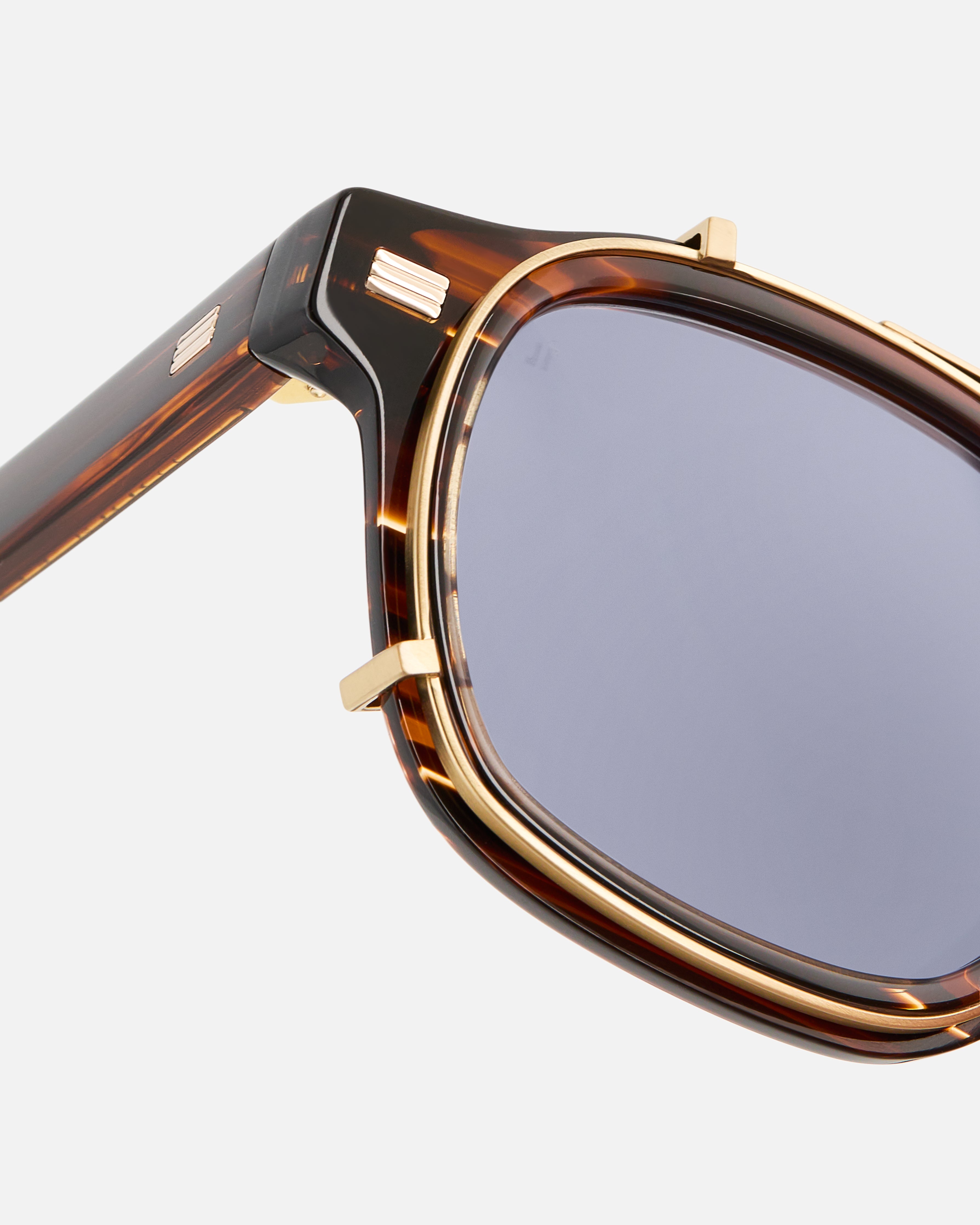 jimmy-fairly-la-rise-lunettes-de-soleil-carr-es-en-titane-et-ac-tate-marron-pour image 5