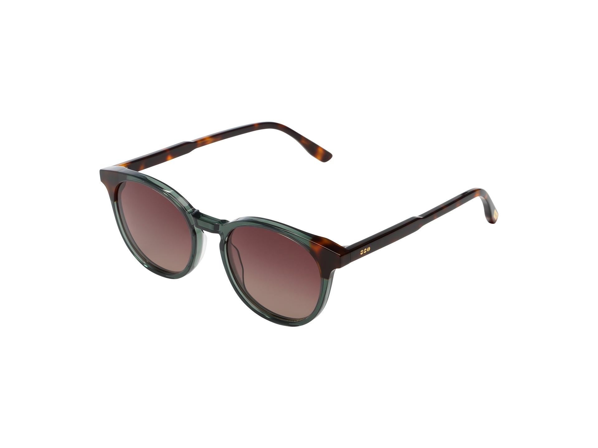 lunettes-de-soleil-komono-hudson-havana-emerald-polaris-es-rondes image 3