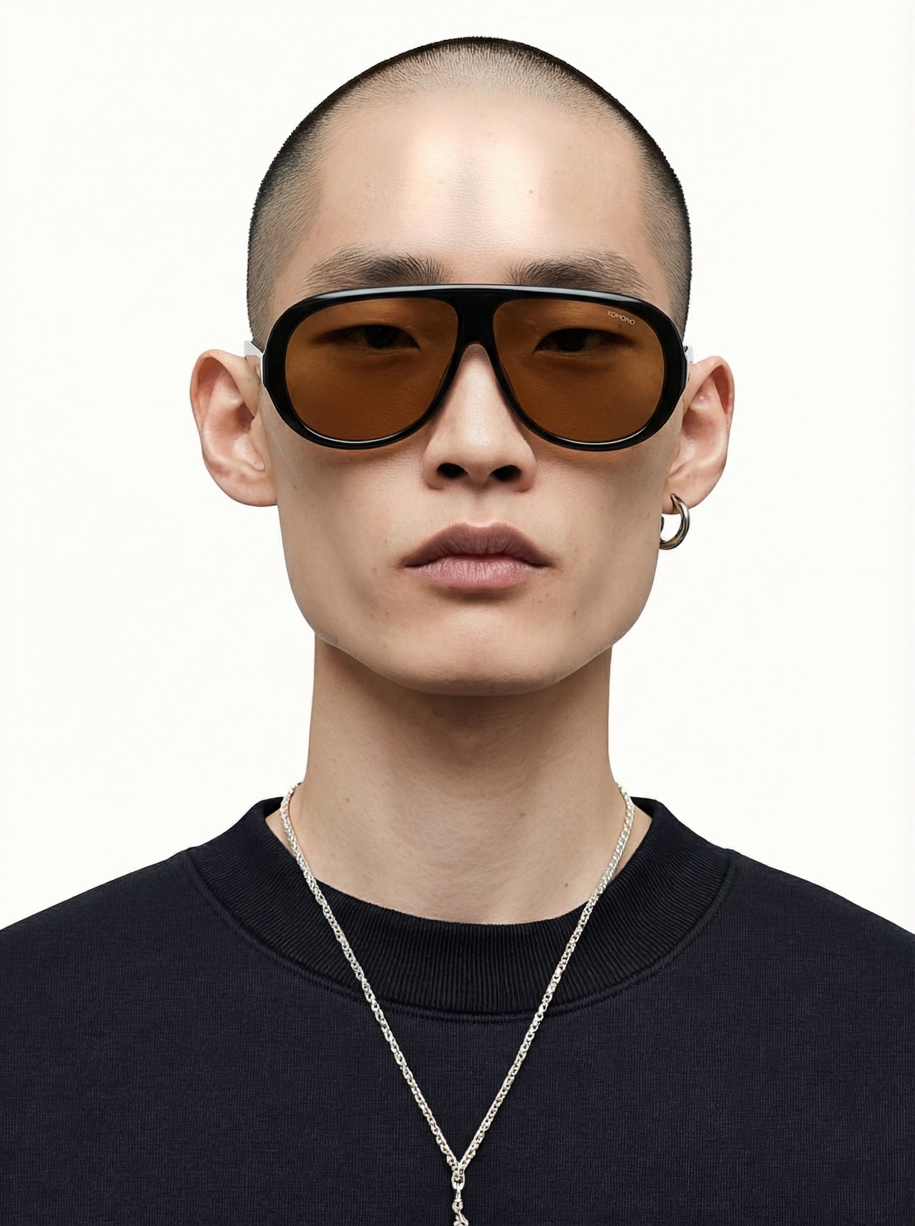 komono-tate-black-amber-lunettes-de-soleil-aviateur-surdimensionn-es-de-la-colle image 5