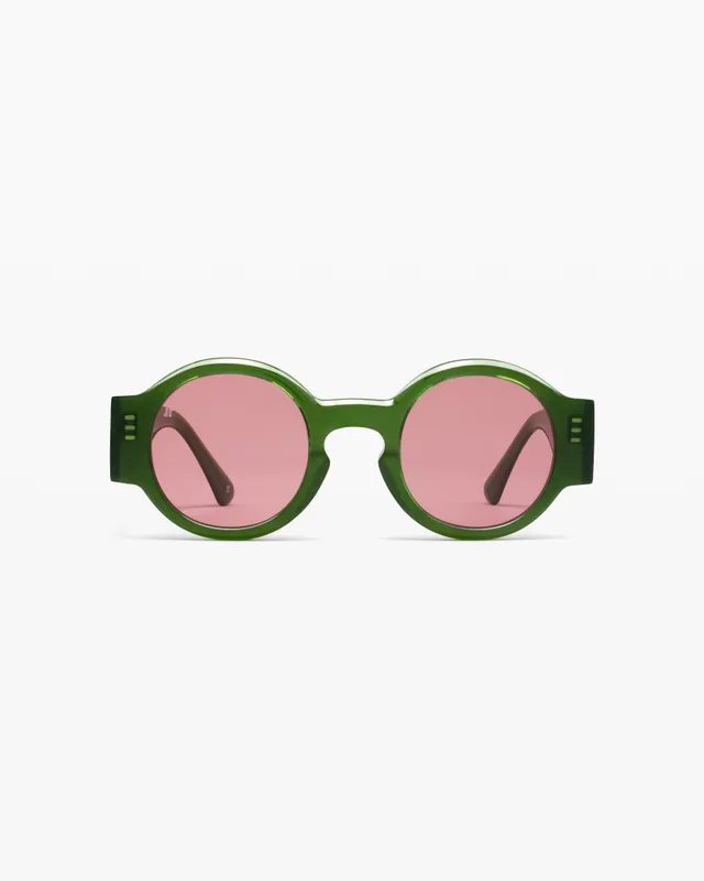 jimmy-fairly-la-nava-lunettes-de-soleil-rondes-vertes-femme-m-durable image 1